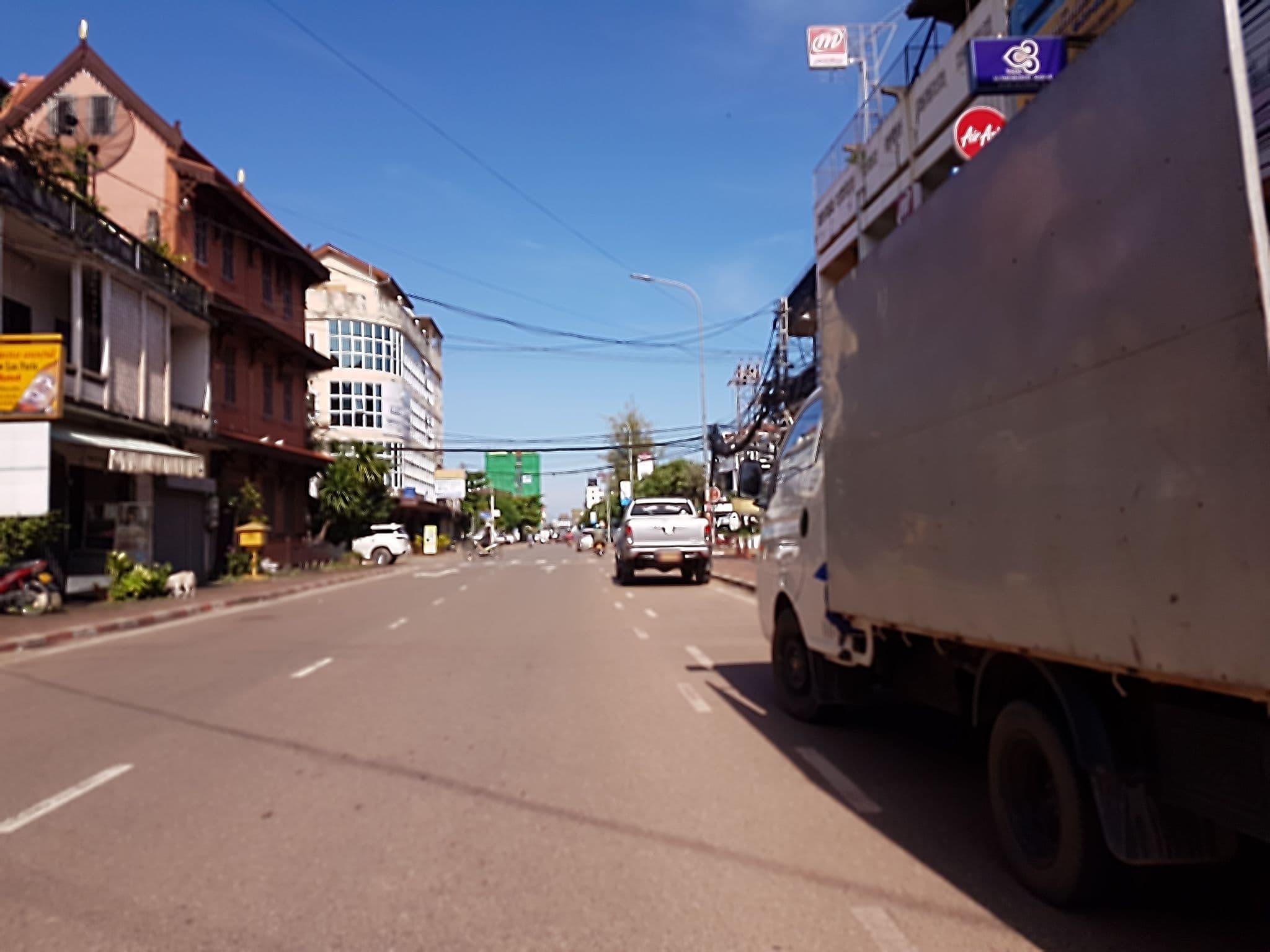Street view near New Lao Paris Hotel, Vientiane