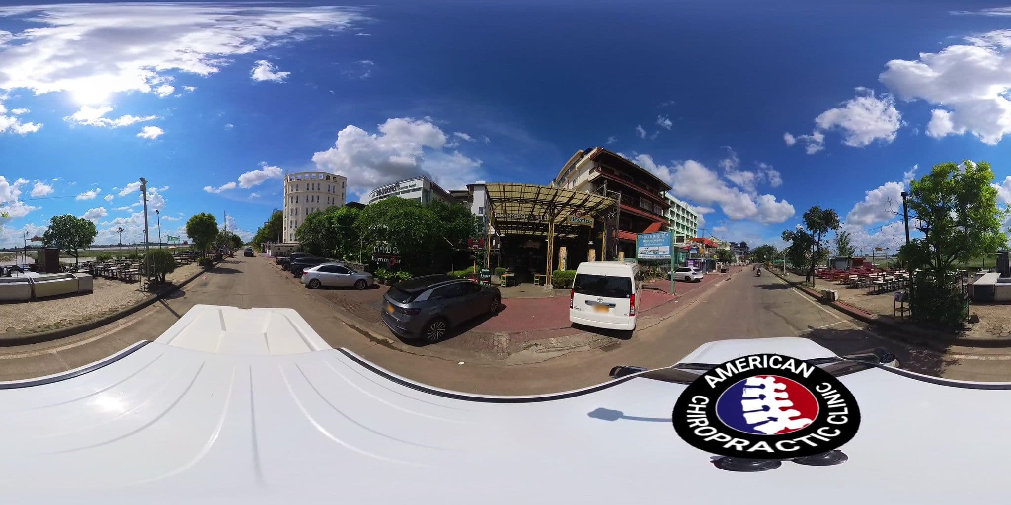Street view near Seasons Riverside, Vientiane — © DrLogan (CC BY-SA · Mapillary)