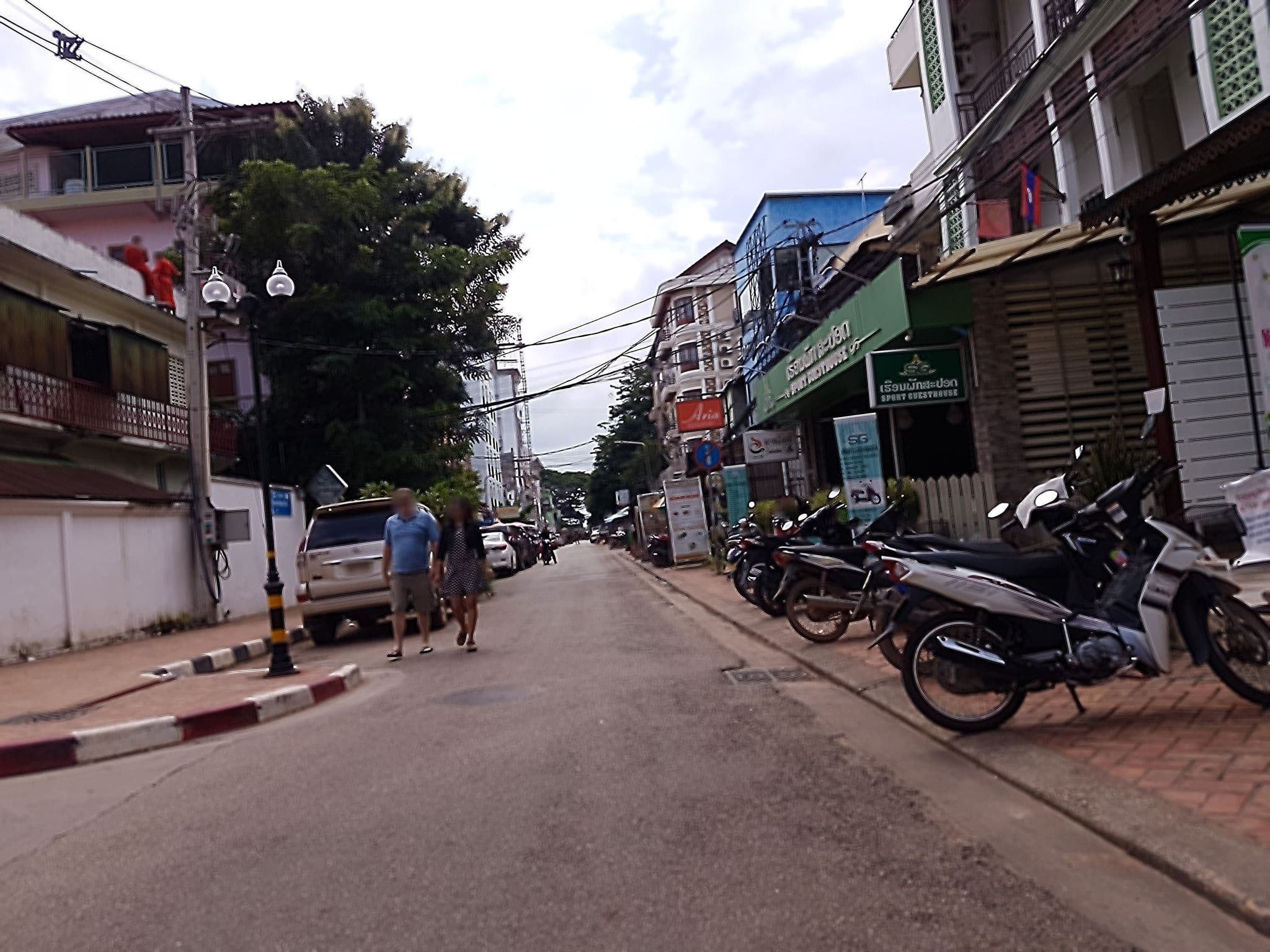 Street view near Sport Guesthouse, Vientiane