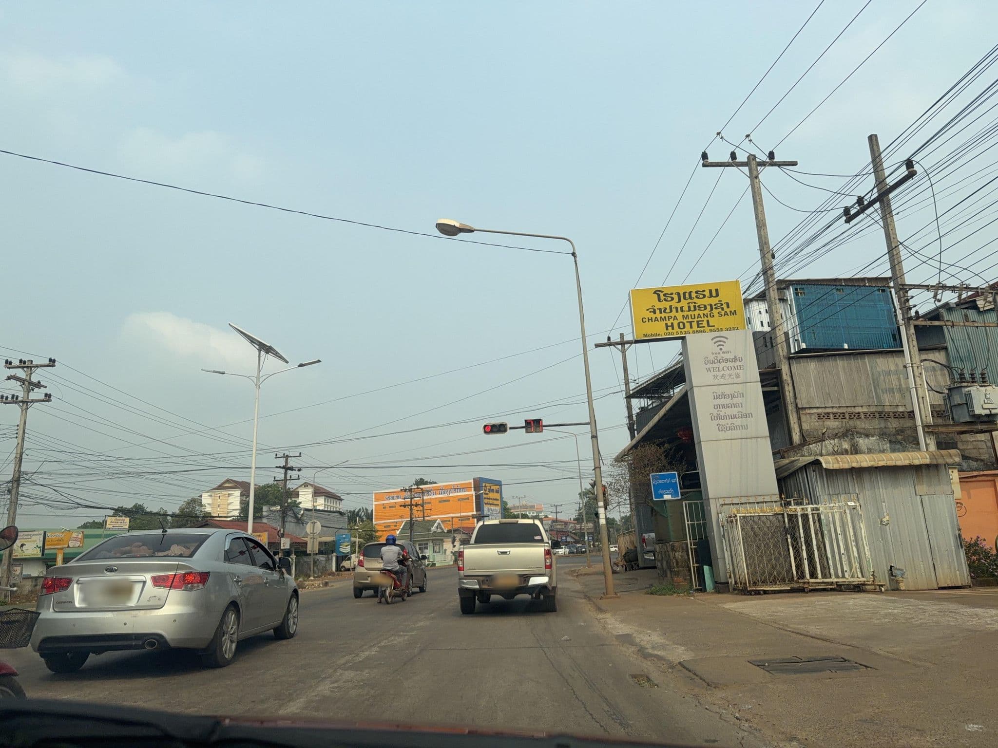 Street view near Champamuangxam Hotel, Pakse — © Wildbrainlaos (CC BY-SA · Mapillary)