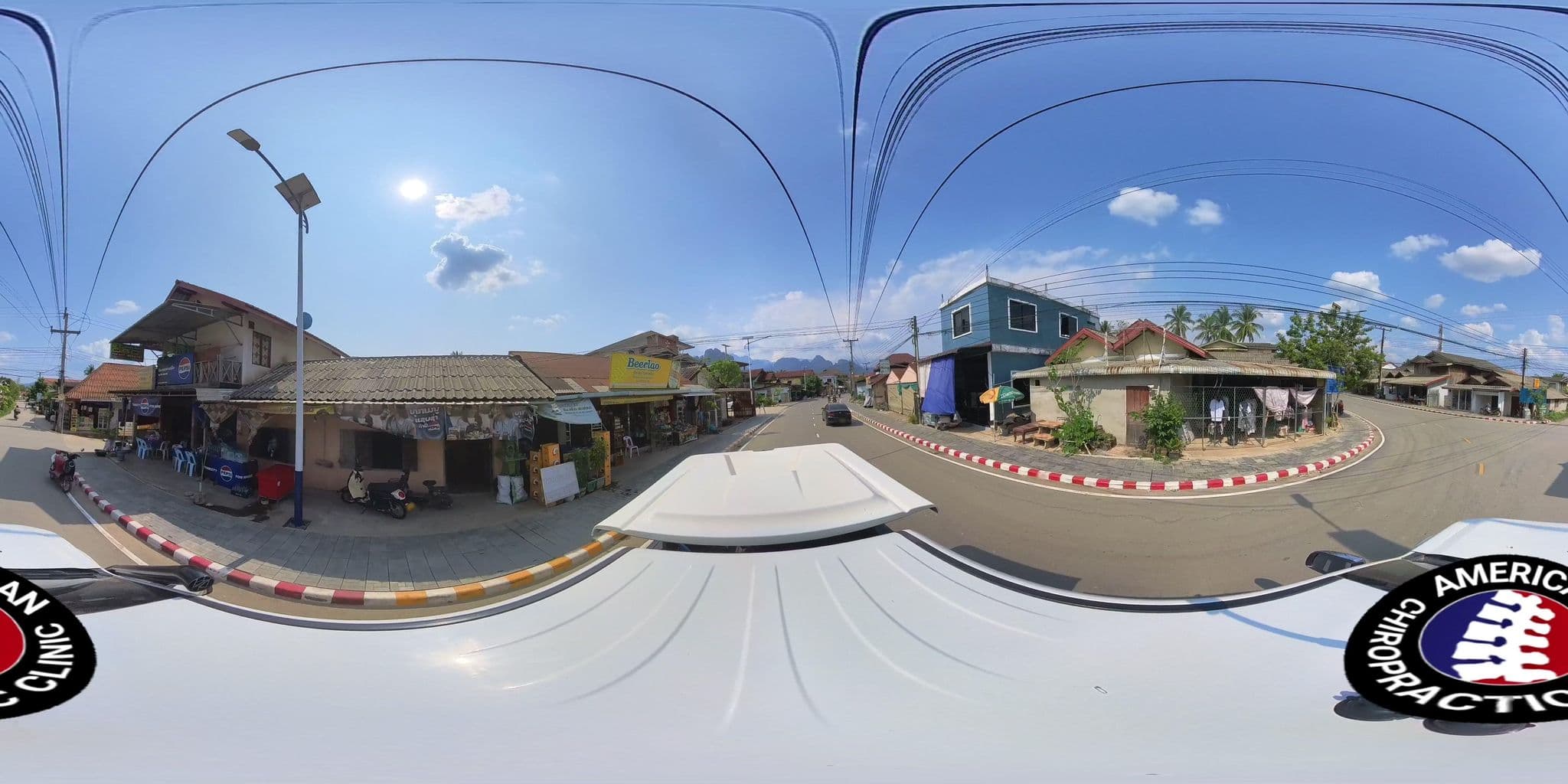 Street view near Coconut two in one guesthouse, Vang Vieng