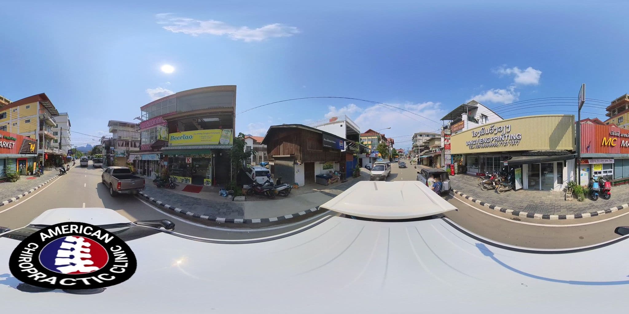 Street view near Amphone Guesthouse, Vang Vieng