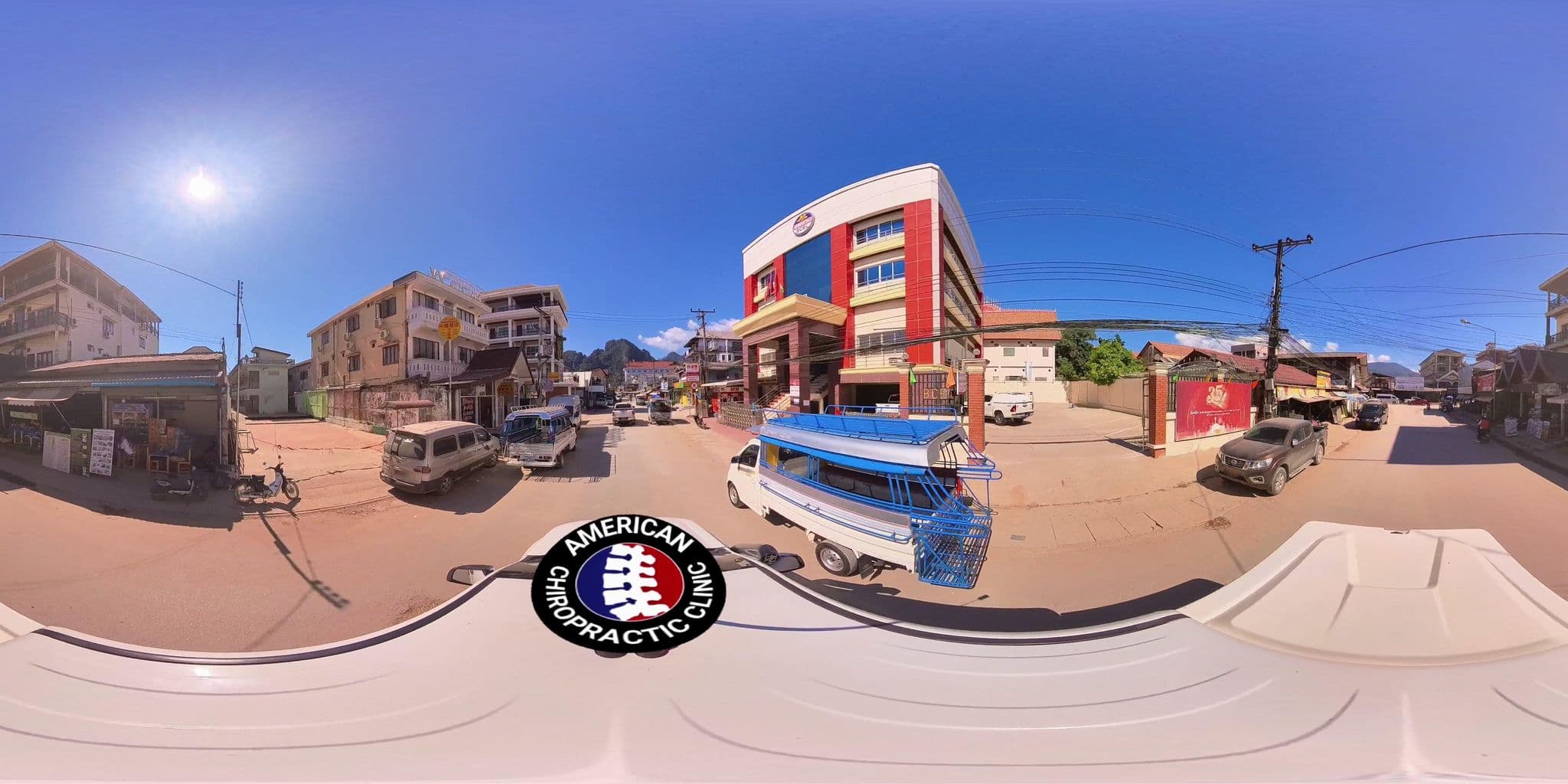 Street view near V V Guesthouse, Vang Vieng