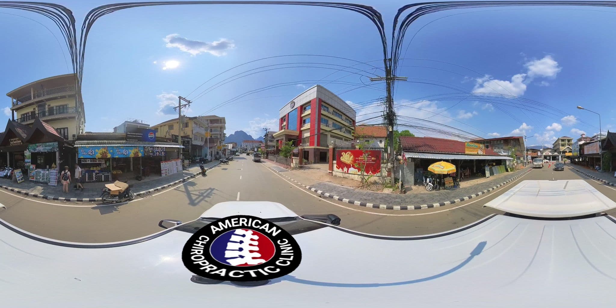 Street view near Dokkhoun 1 Guesthouse, Vang Vieng