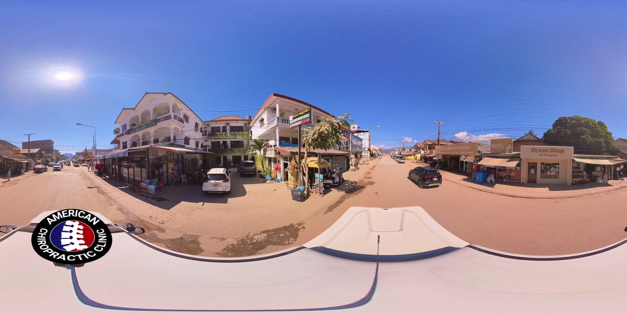 Street view near Chanthala Guesthouse, Vang Vieng