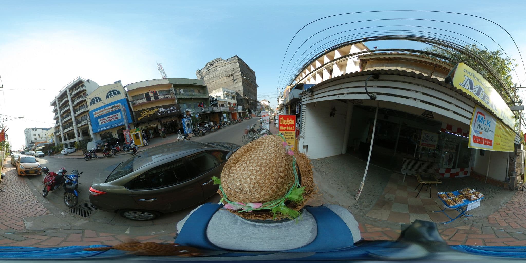 Street view near Lao Orchid Hotel, Vientiane