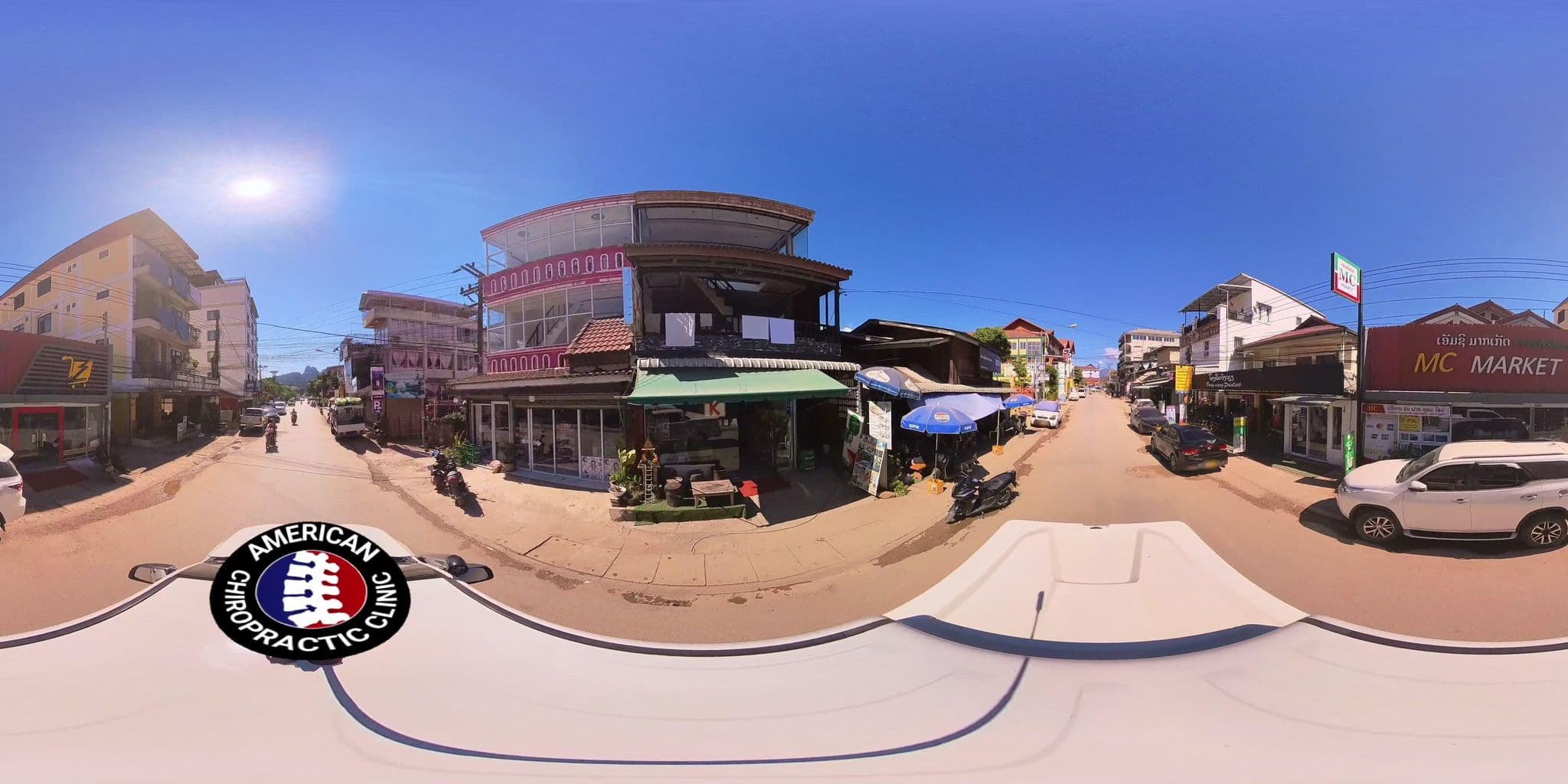 Street view near Thidasavanh Guesthouse, Vang Vieng — © DrLogan (CC BY-SA · Mapillary)