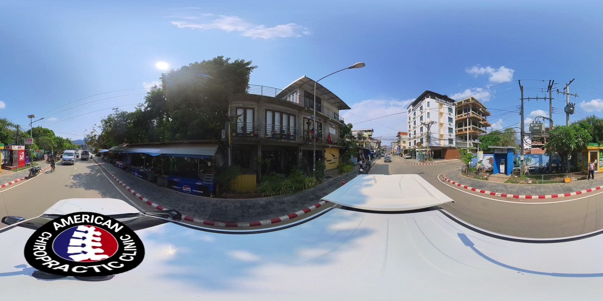 Street view near Khamair VangVieng Hotel, Vang Vieng