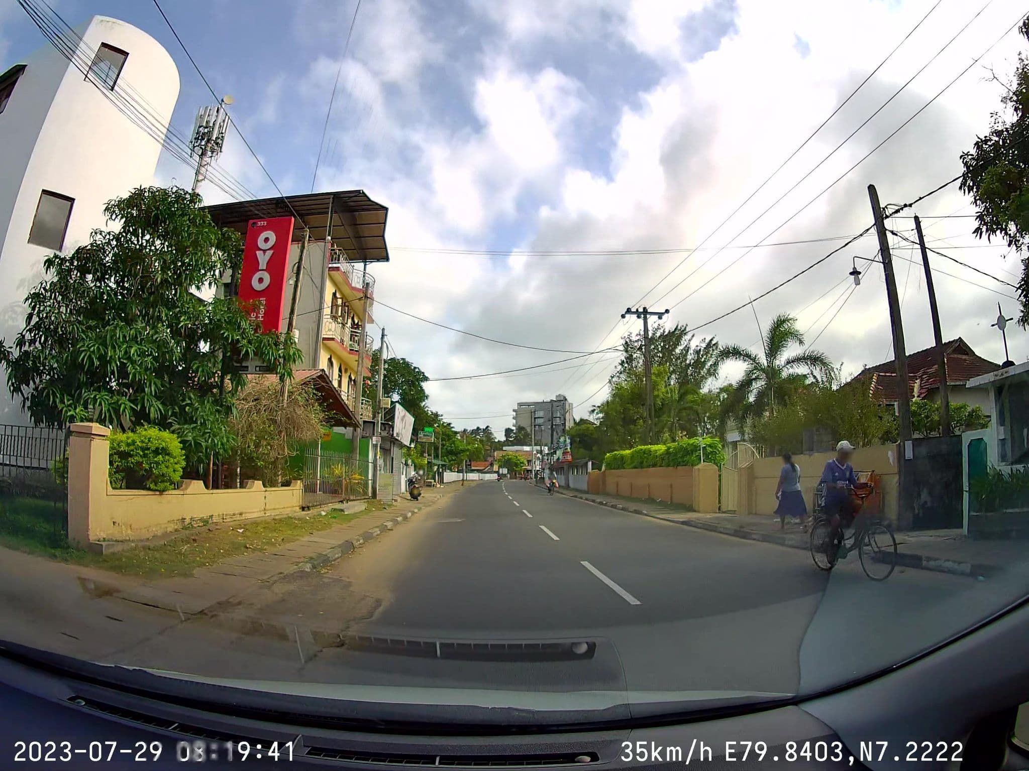 Street view near Ceylonica Beach Hotel, Negombo