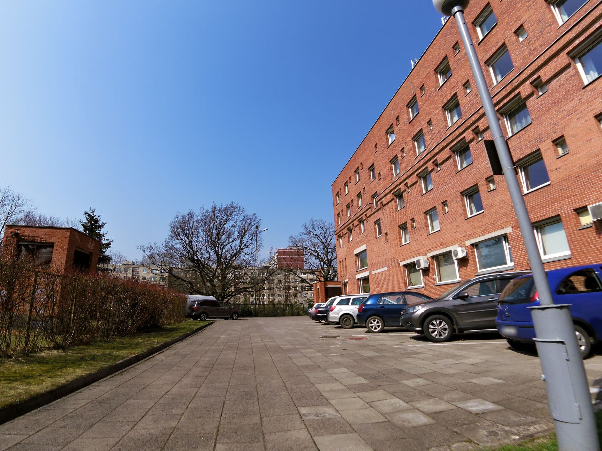 Street view near Karolina Park Hotel, Karoliniškės — © aleksasfi (CC BY-SA · Mapillary)