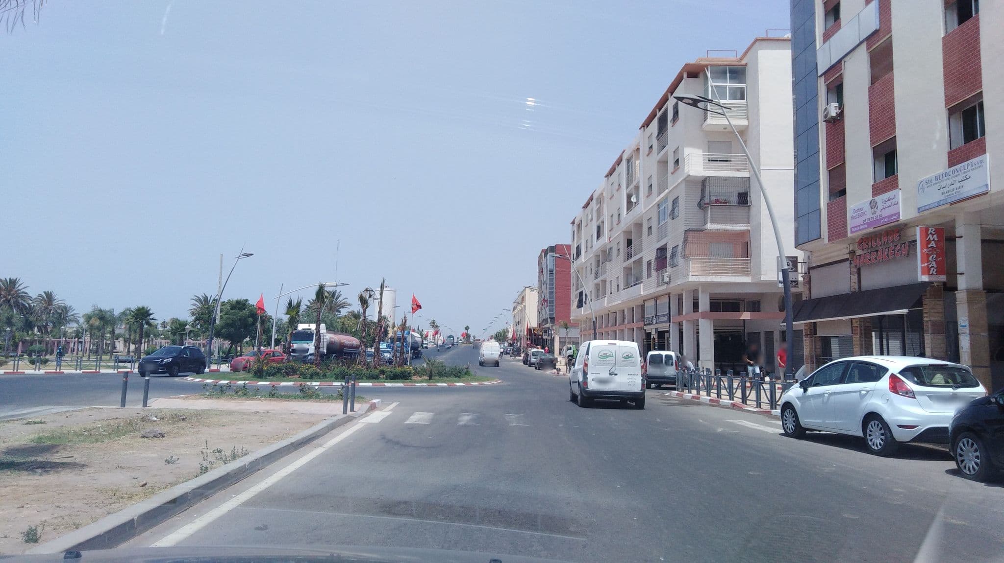 Street view near Hotel Sania, Sidi Bennour — © here2018 (CC BY-SA · Mapillary)