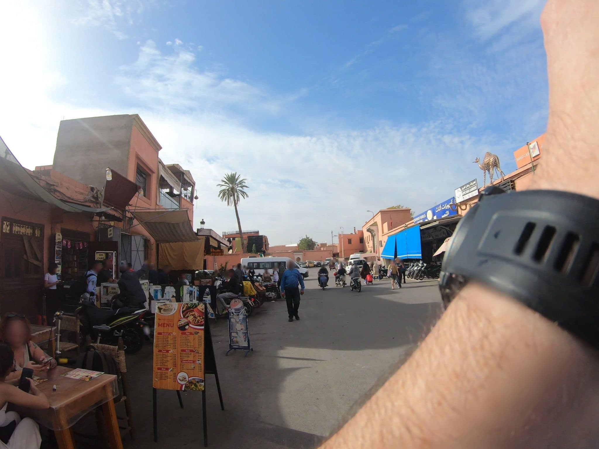 Street view near The ocher city, Marrakesh