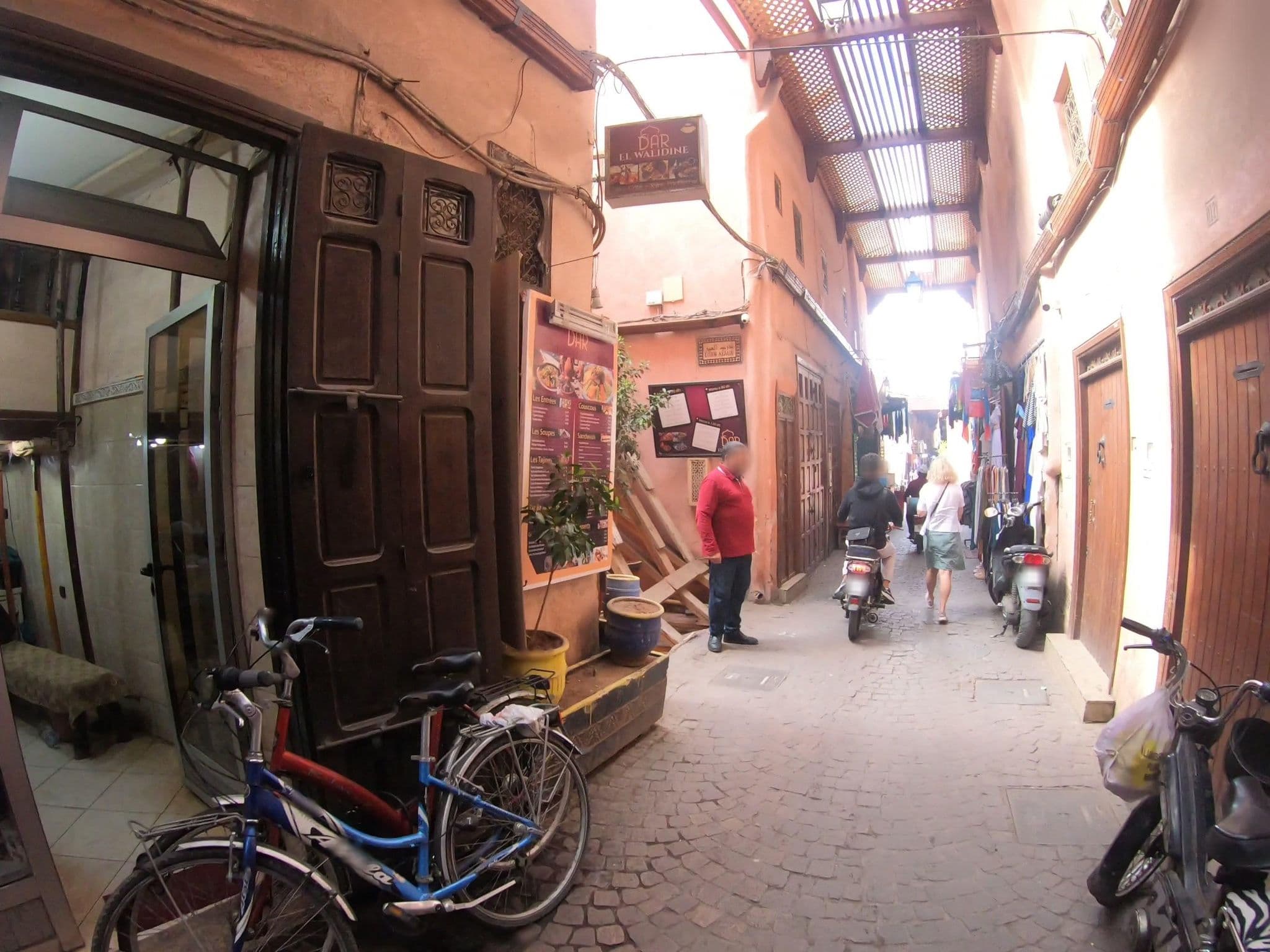 Street view near Riad of the light, Marrakesh