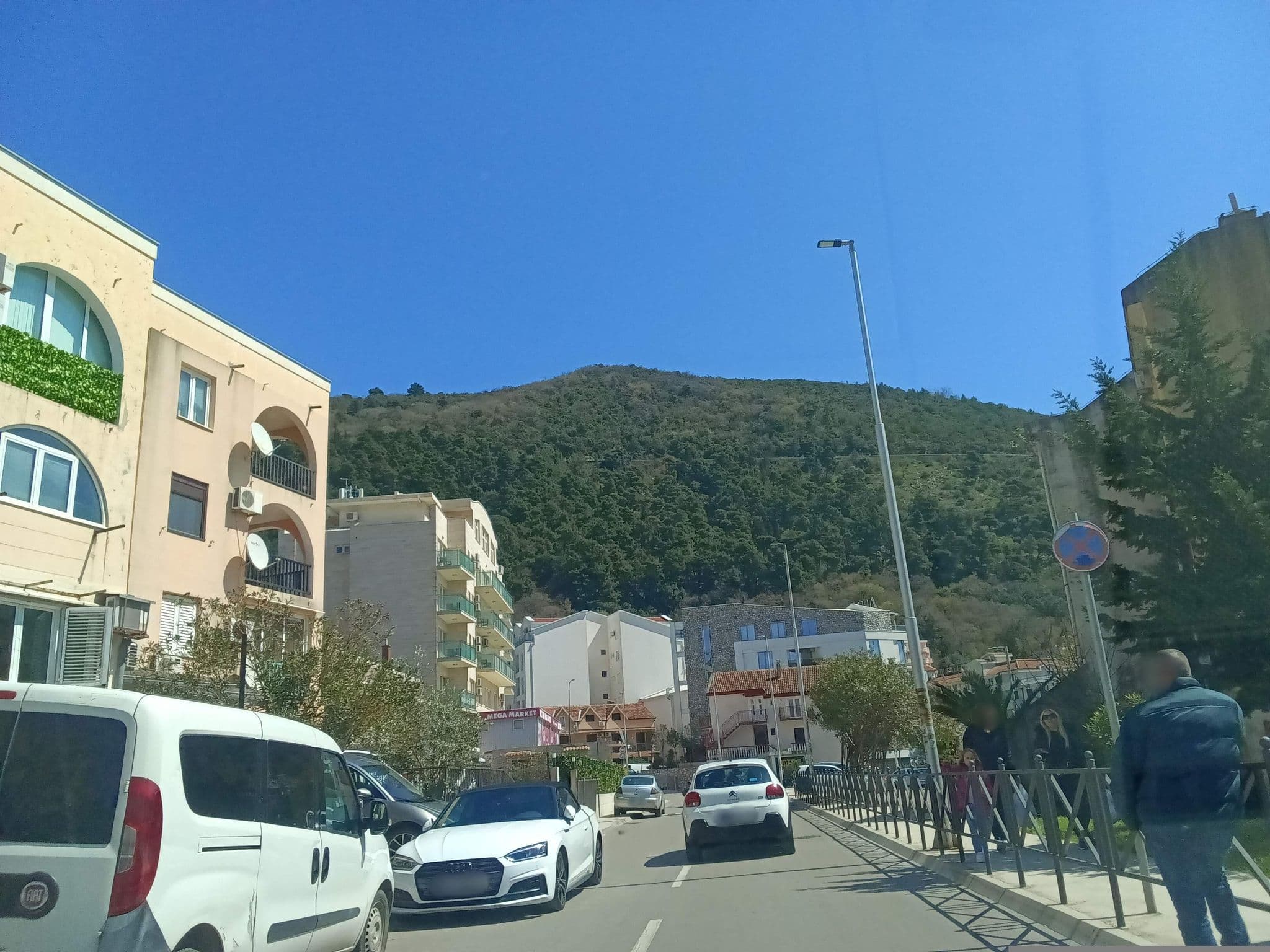 Street view near Luka Apartments, Budva