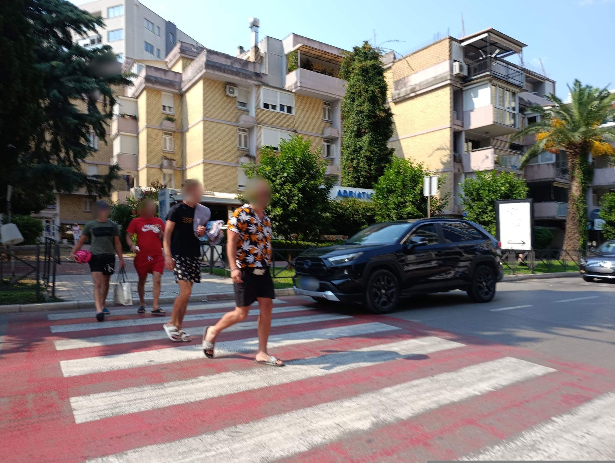 Street view near Gufo Apart, Budva