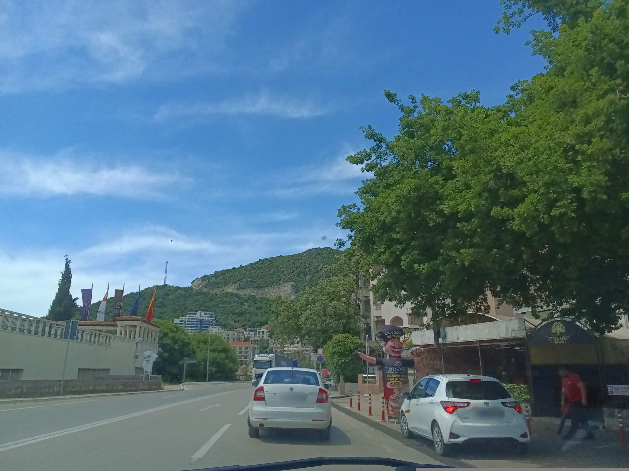 Street view near Stari Hrast, Budva