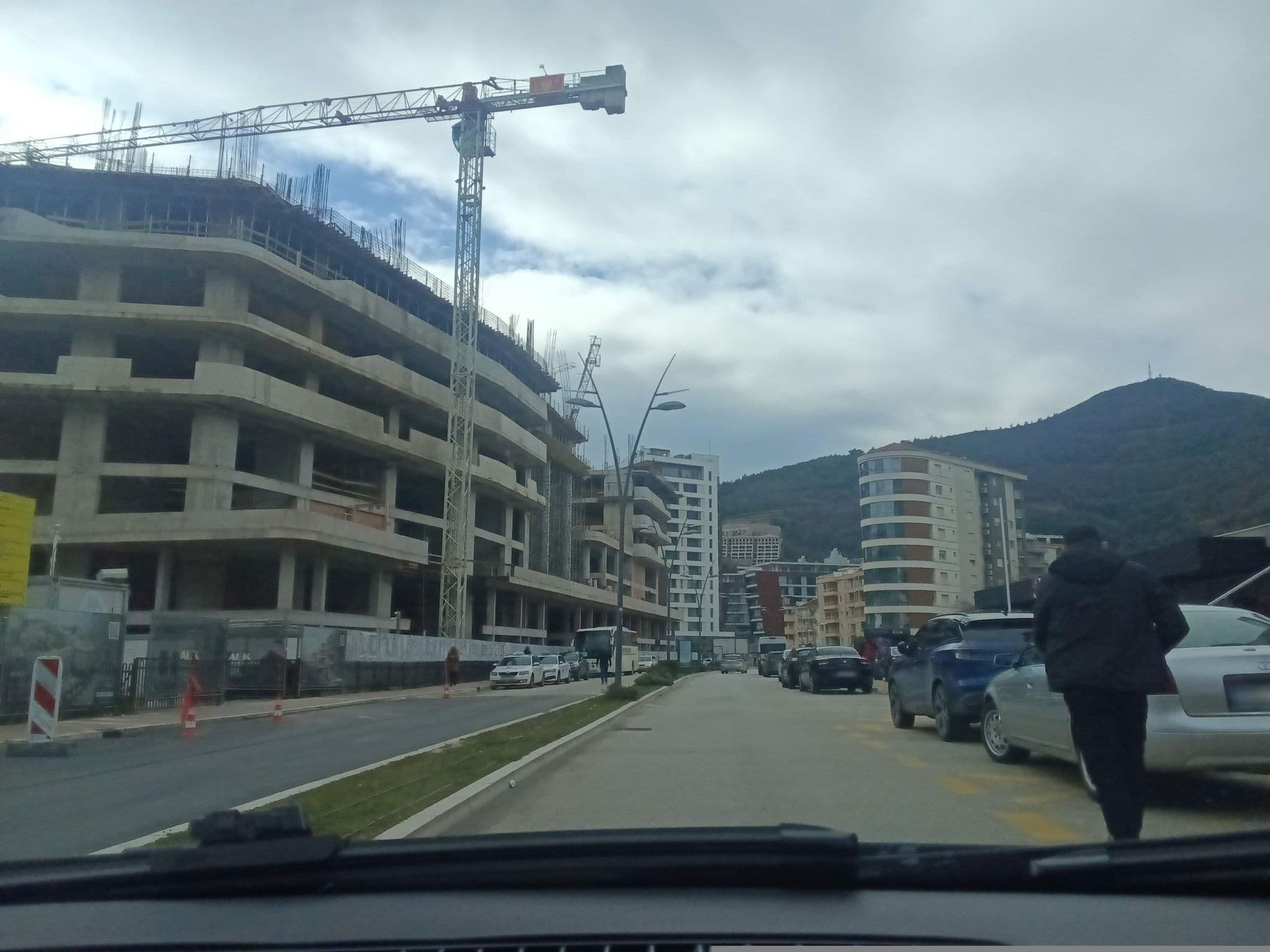 Street view near apartment seaview, Budva