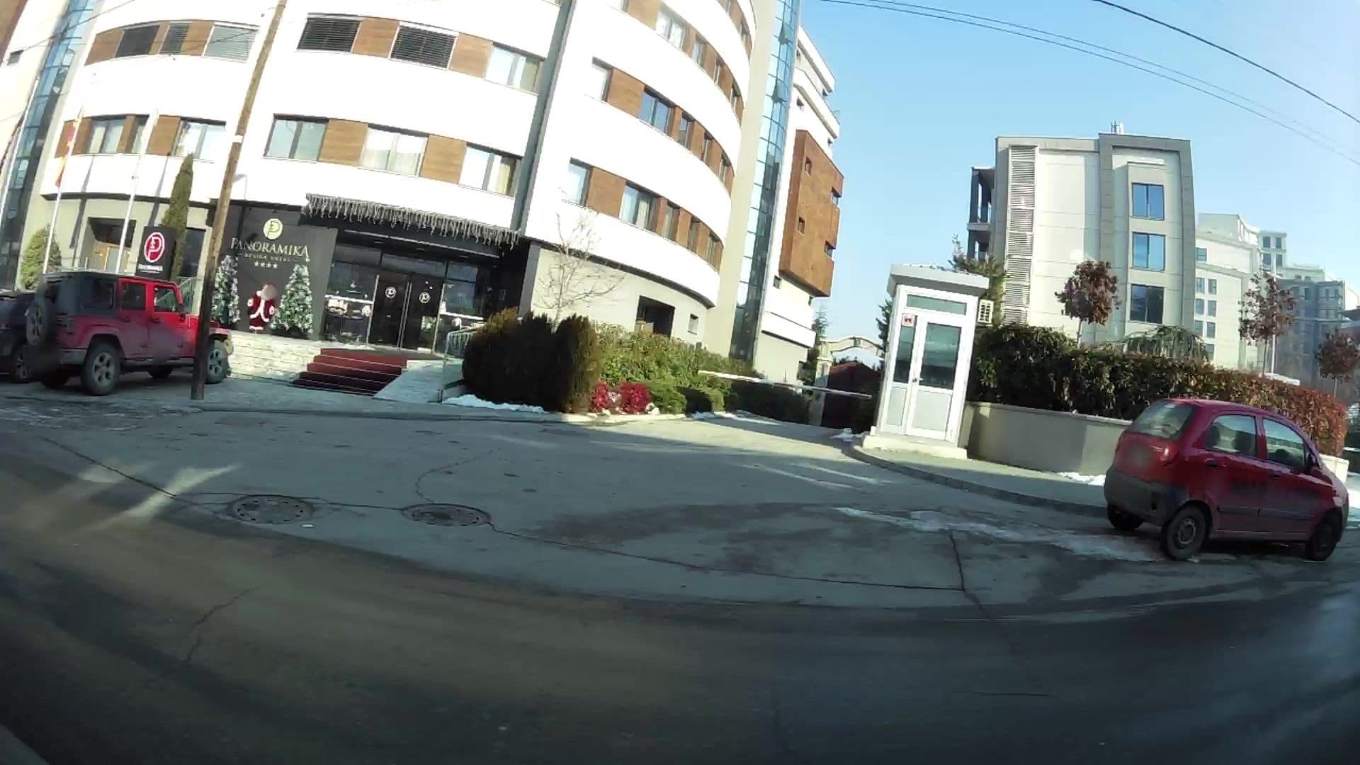 Street view near Panoramika Design Hotel, Skopje — © kaartcam (CC BY-SA · Mapillary)