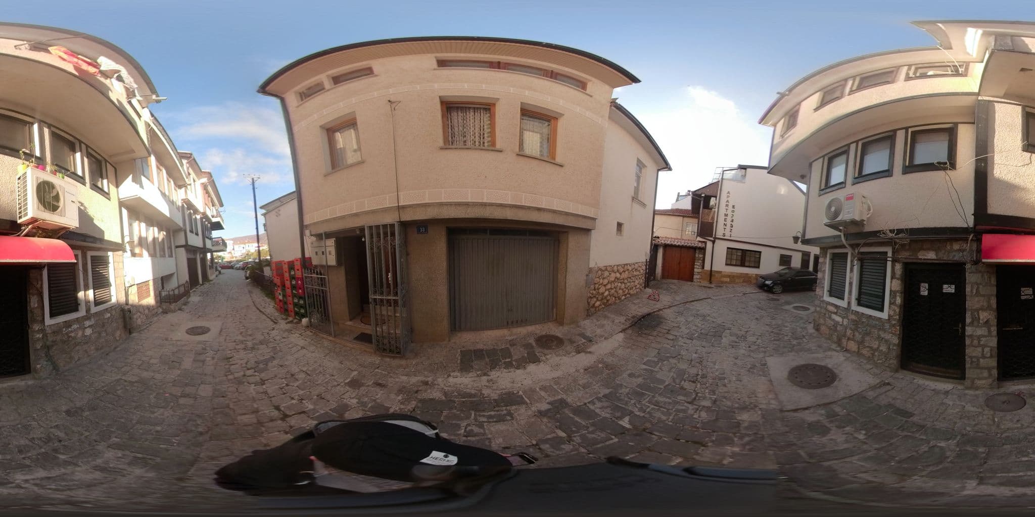 Street view near Apartments Bojadzi, Ohrid — © akyrkou (CC BY-SA · Mapillary)