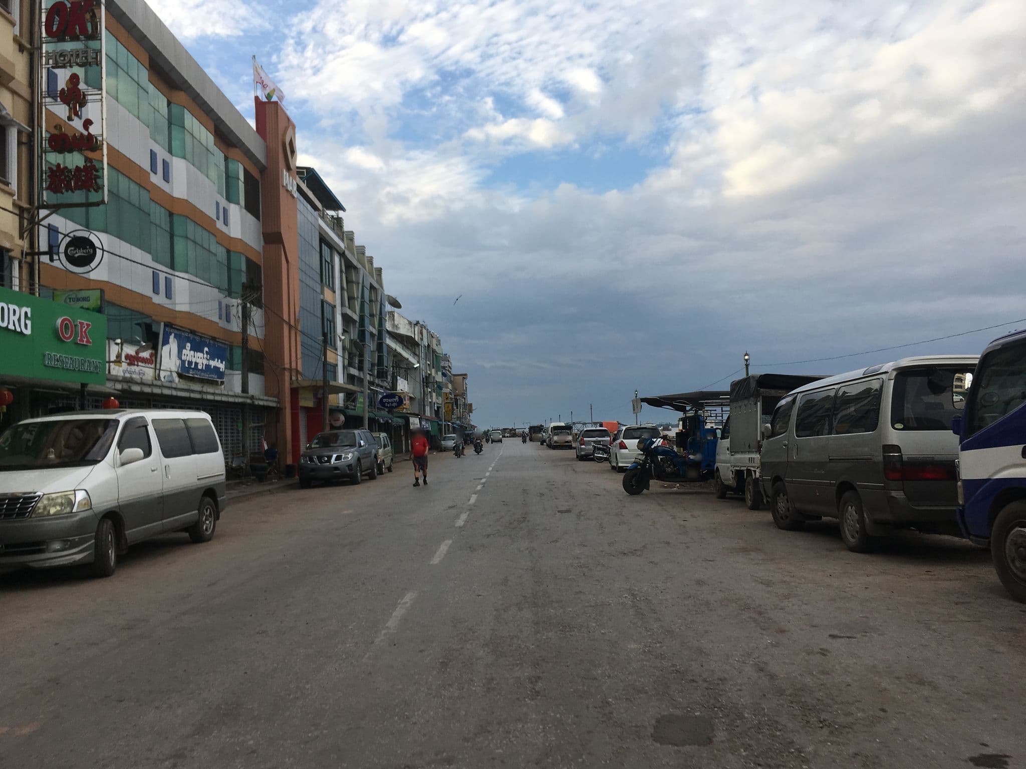 Street view near OK Hotel, Mawlamyine — © tawkahlaing (CC BY-SA · Mapillary)