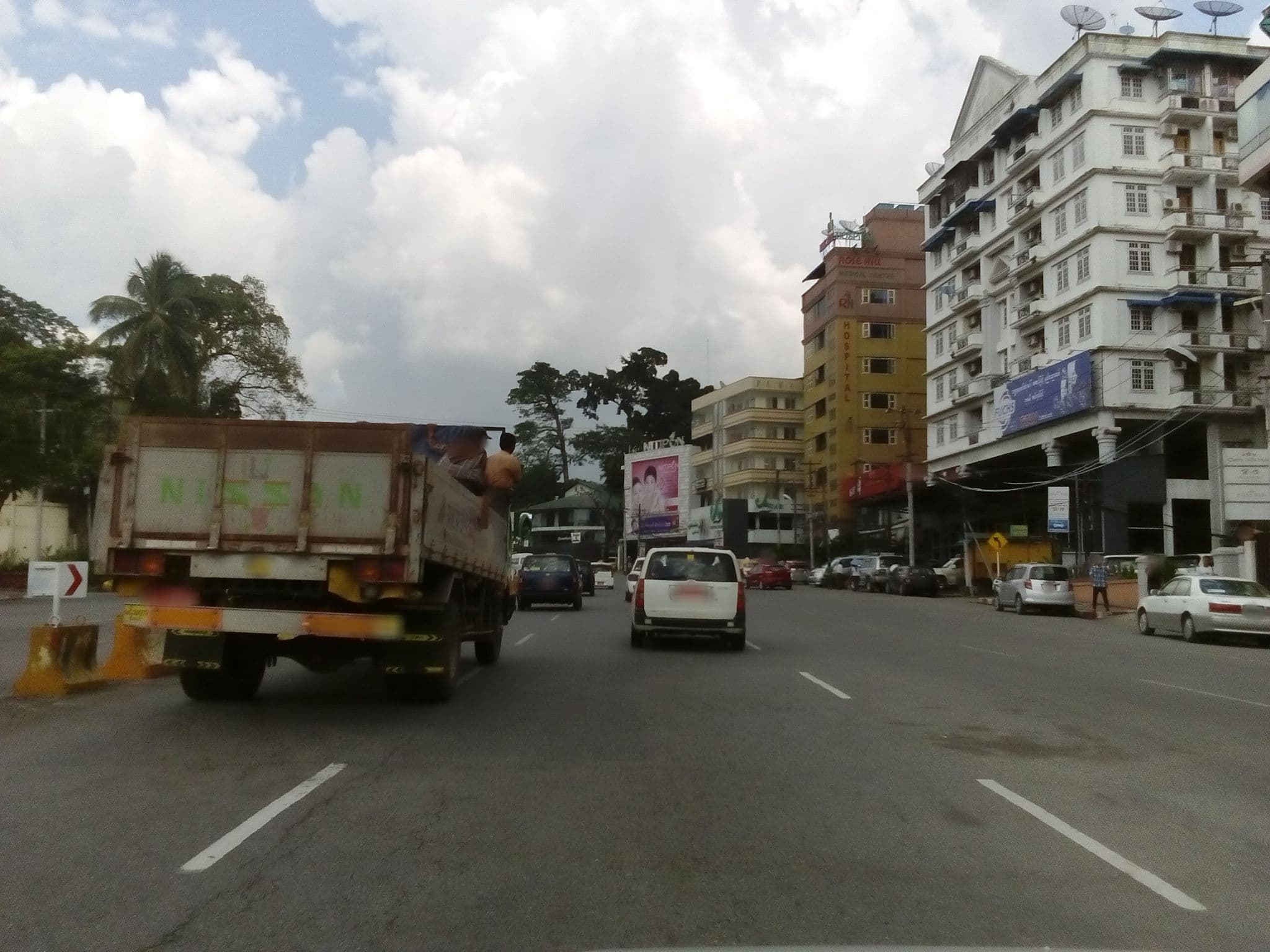 Street view near Cherry Hill Hotel, Yangon — © coker (CC BY-SA · Mapillary)