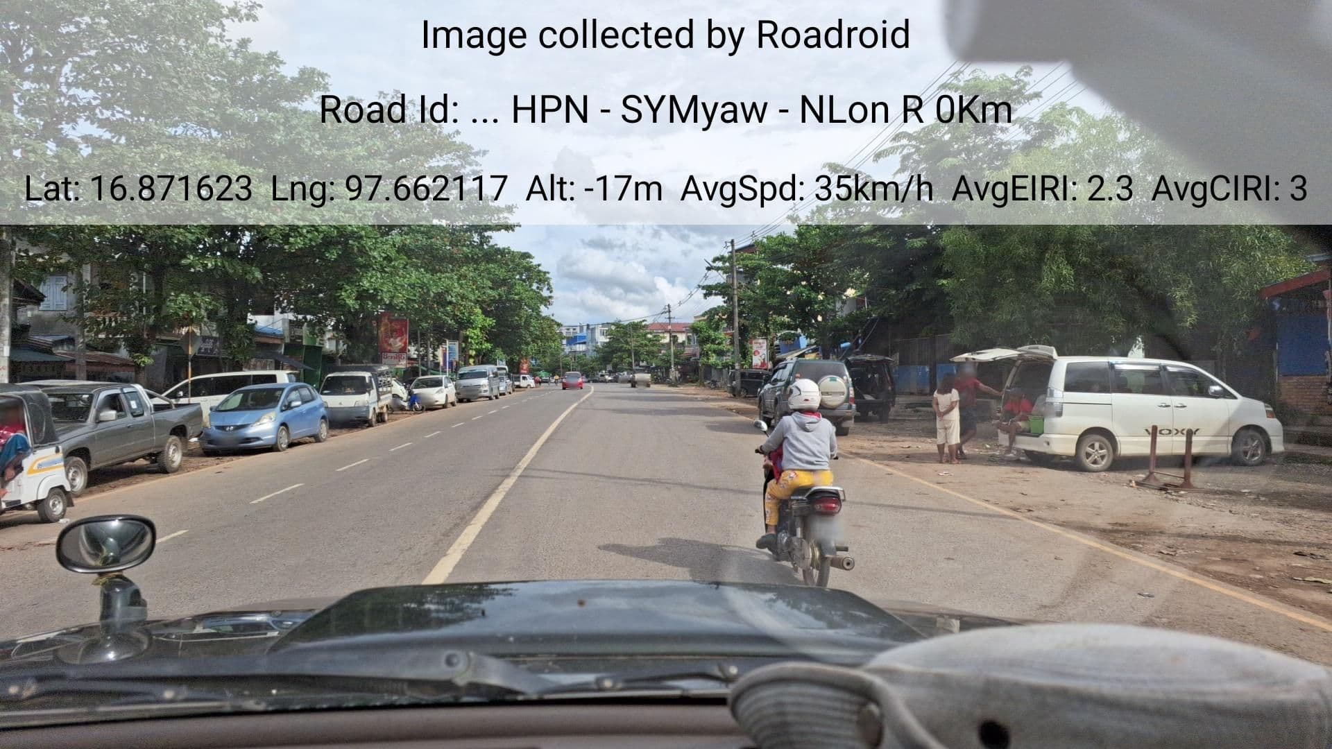 Street view near Golden city , Hpa-An — © roadroid (CC BY-SA · Mapillary)