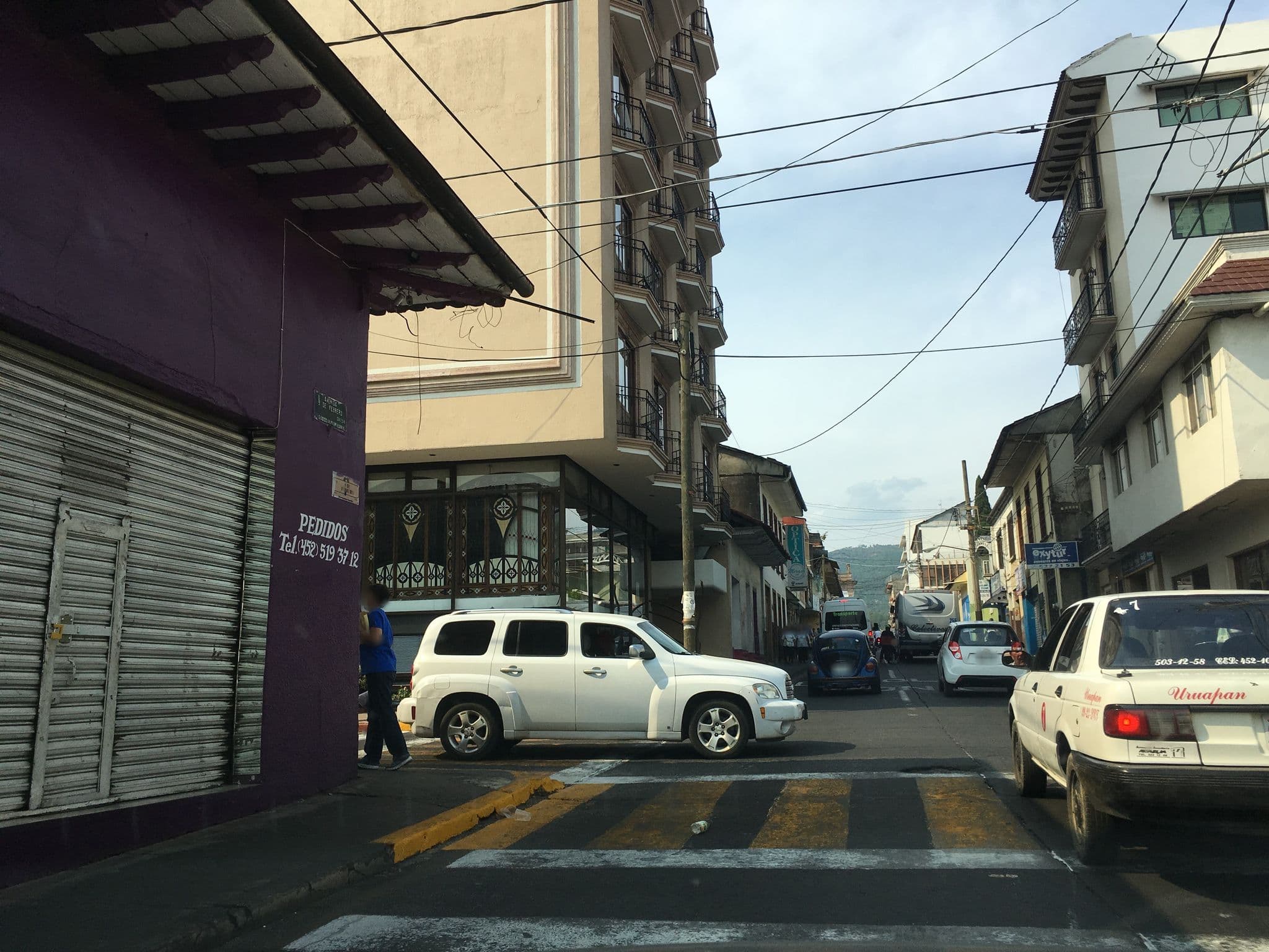 Street view near Hotel Real de Uruapan, Uruapan — © nicovargas (CC BY-SA · Mapillary)