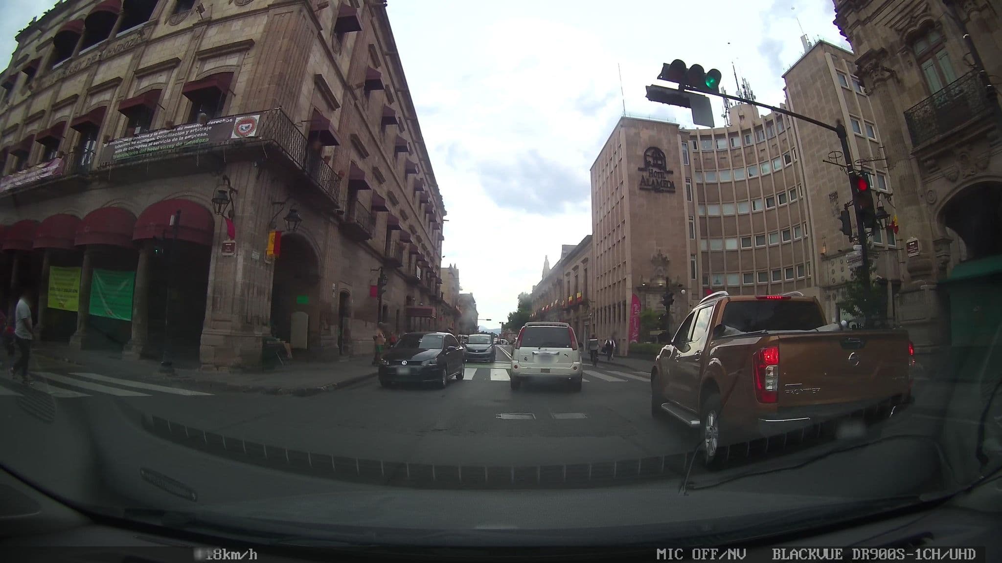 Street view near Hotel Virrey de Mendoza, Morelia — © nicovargas (CC BY-SA · Mapillary)
