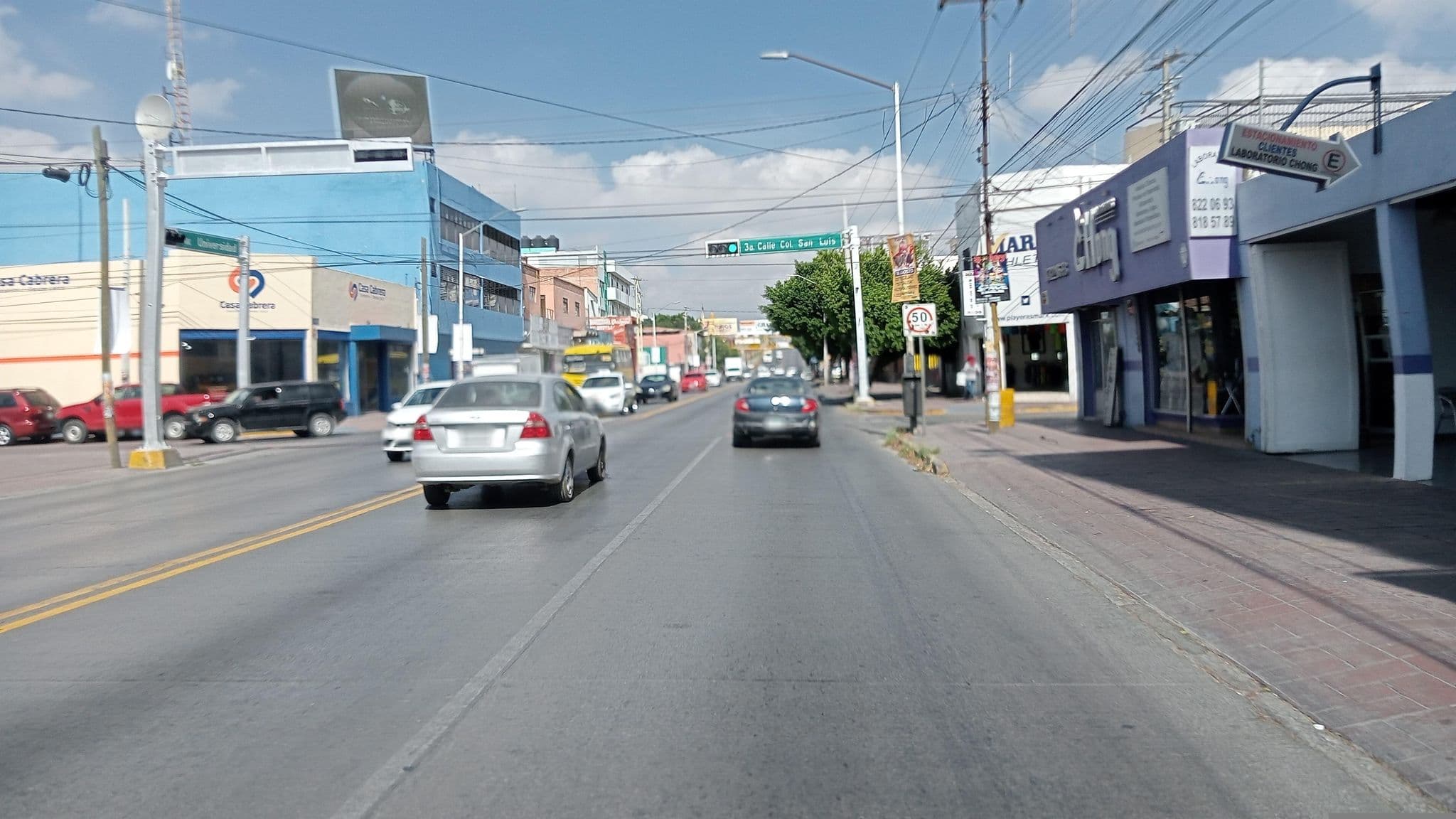 Street view near Hotel España, San Luis Potosí — © Cesar87 (CC BY-SA · Mapillary)
