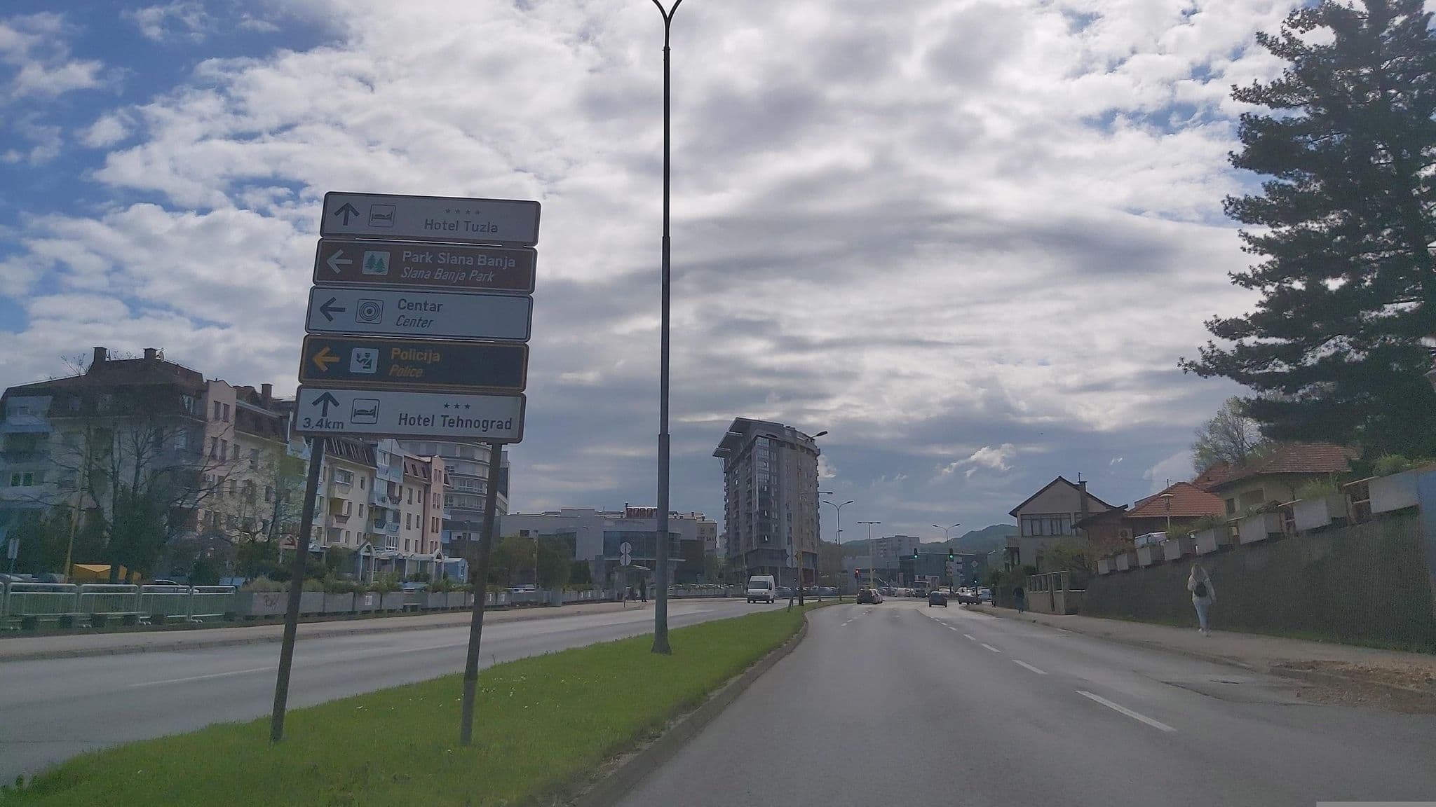 Street view near Dom Penzionera, Tuzla — © adis2023 (CC BY-SA · Mapillary)