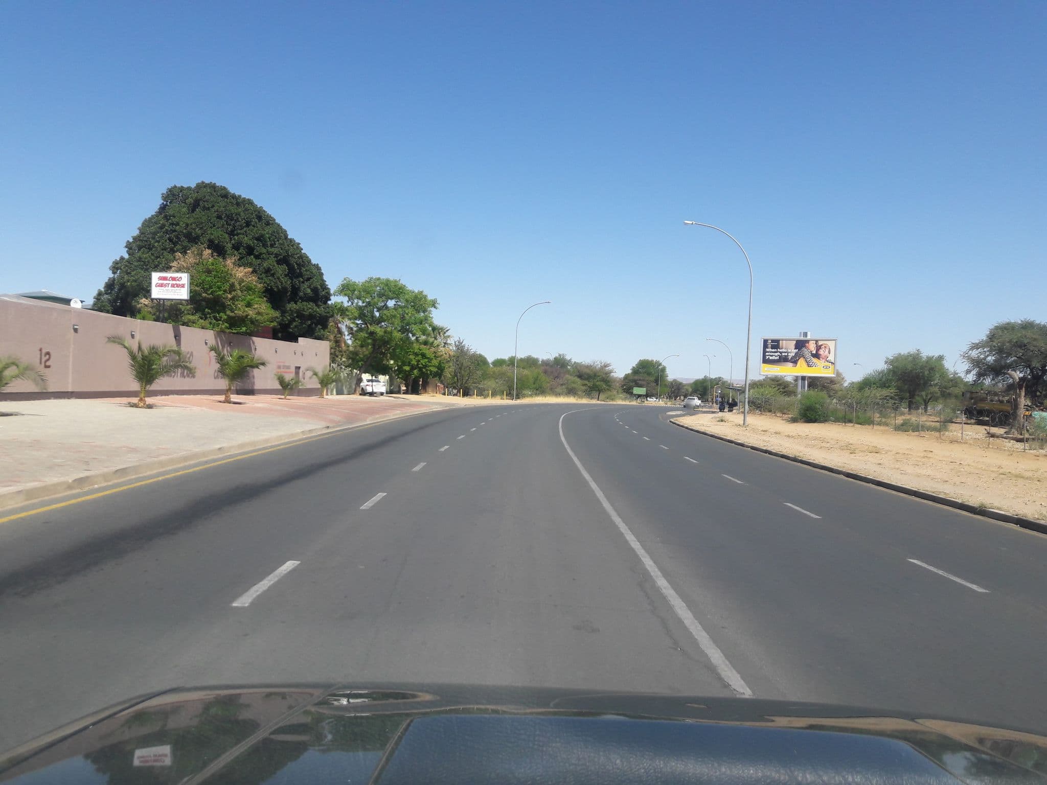 Street view near Shalongo Guesthouse, Windhoek