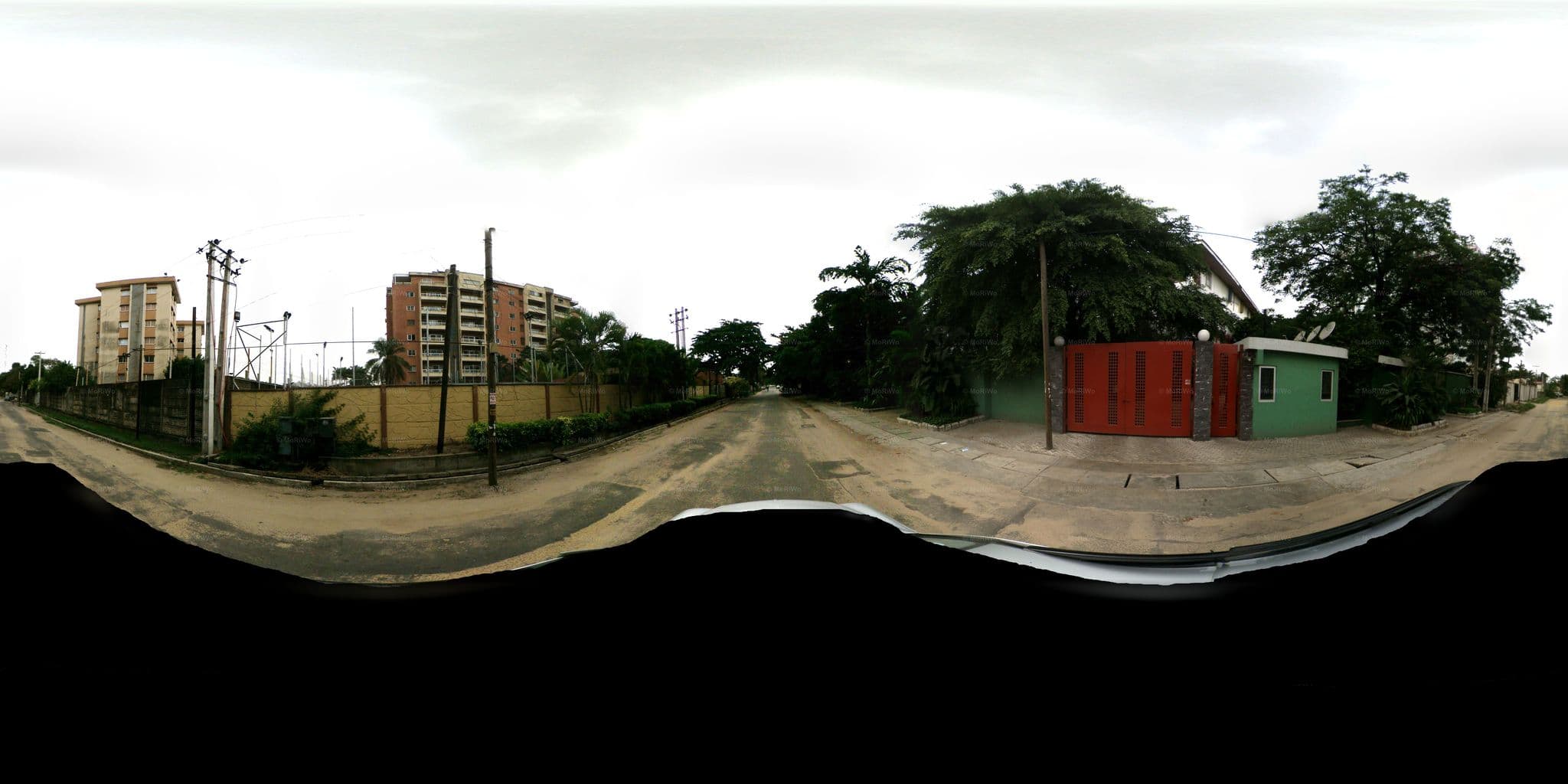 Street view near La Cour Boutique Hotel, Obalende — © moriwo (CC BY-SA · Mapillary)
