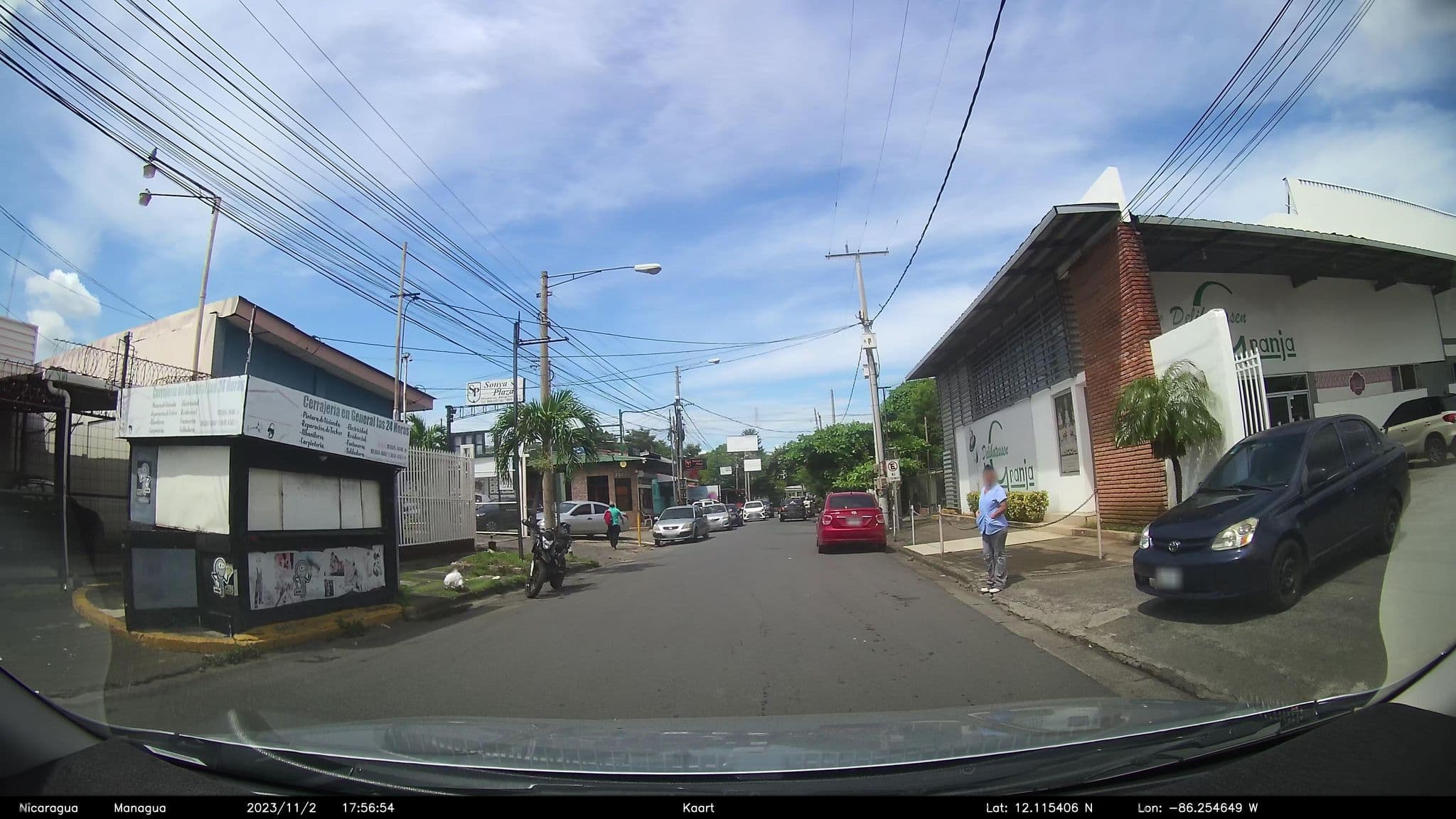 Street view near Hotel Internacional, Managua