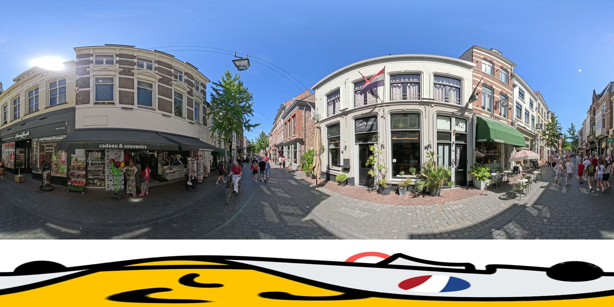 Street view near Hotel de Prince, Nijmegen — © Lowiekse (CC BY-SA · Mapillary)