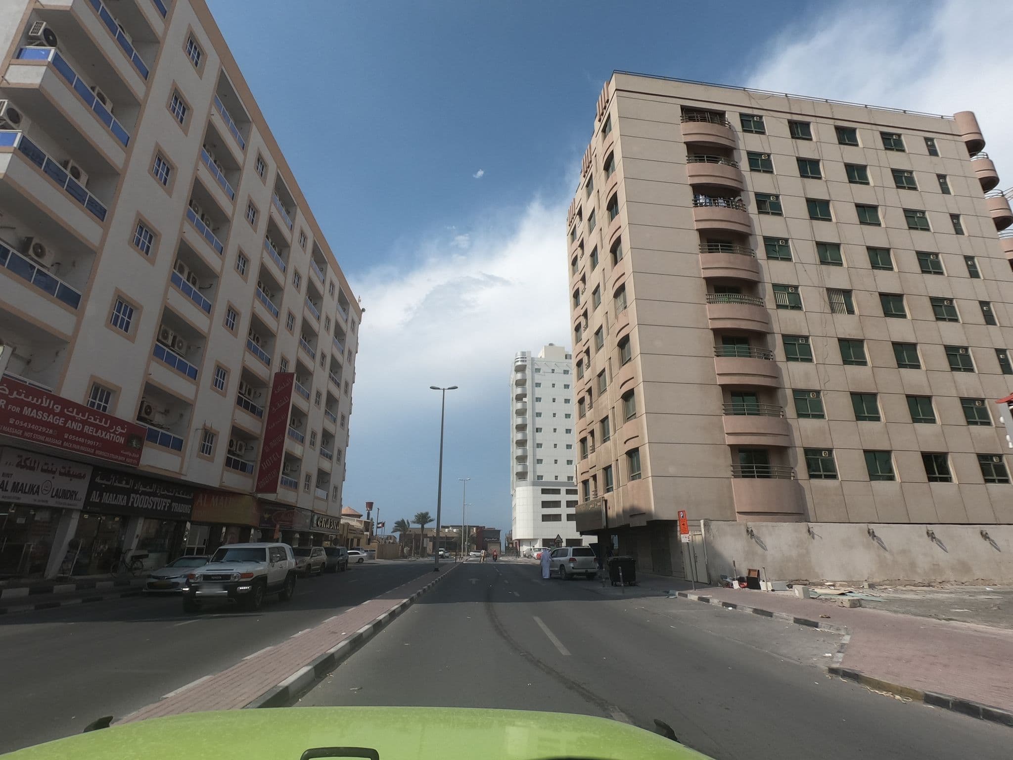 Street view near Mallika Hotel Apartments, Ajman, Ar Rumaylah — © countzero5 (CC BY-SA · Mapillary)