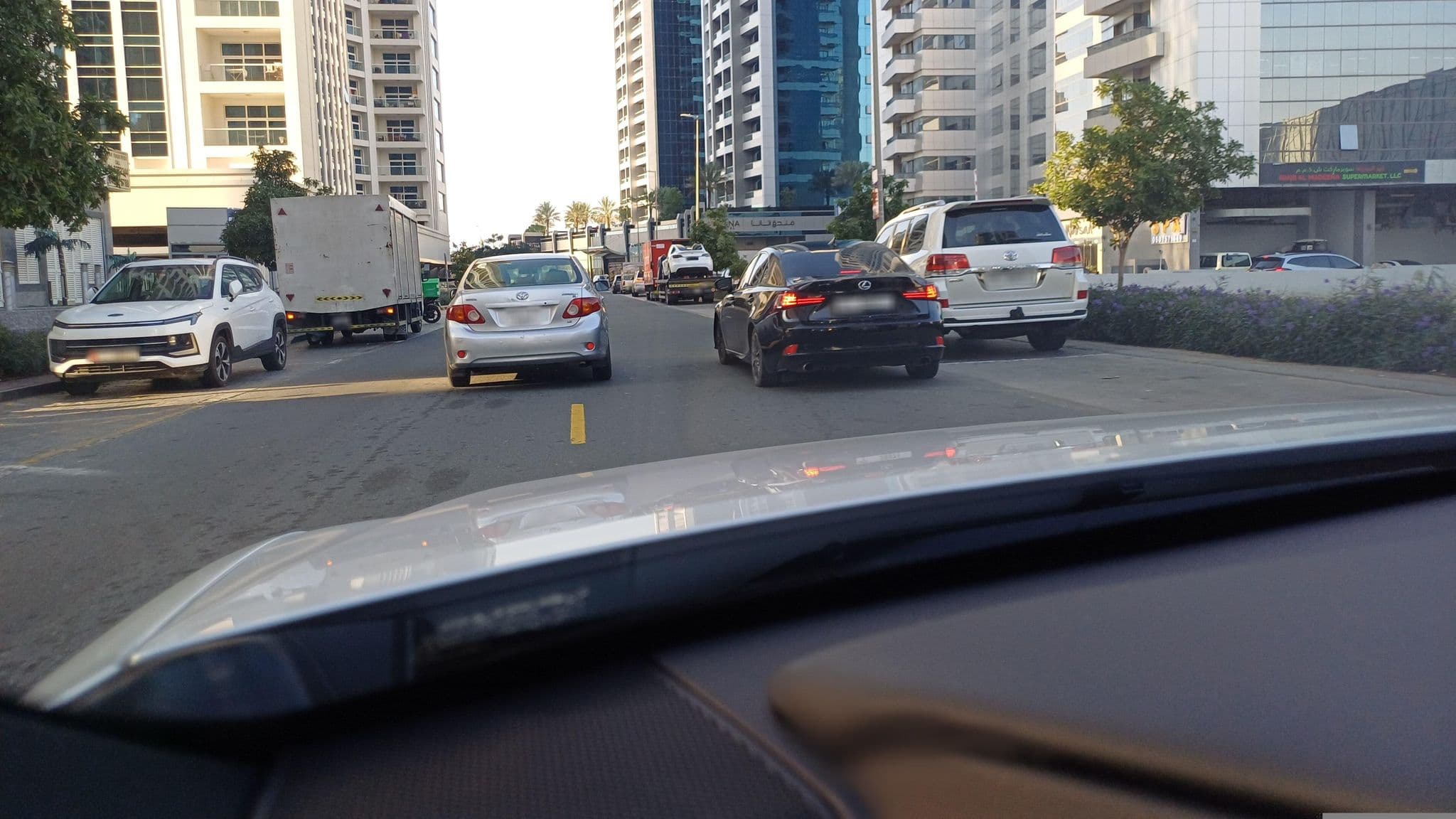 Street view near The top one hostel (Capitol tower, 7 floor, #701 reception), Knowledge Village — © saim786 (CC BY-SA · Mapillary)