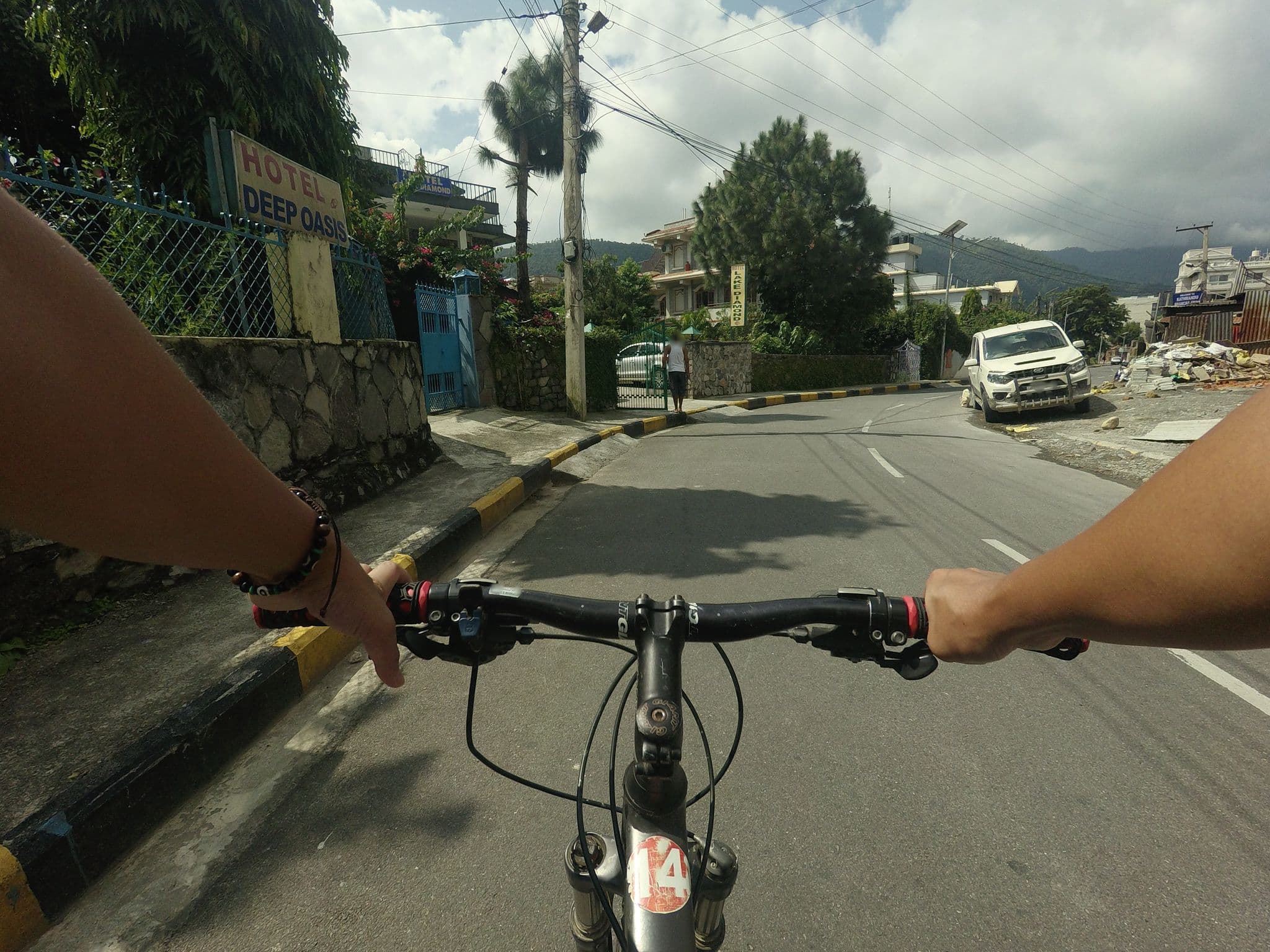 Street view near Hotel Lake Diamond, Pokhara