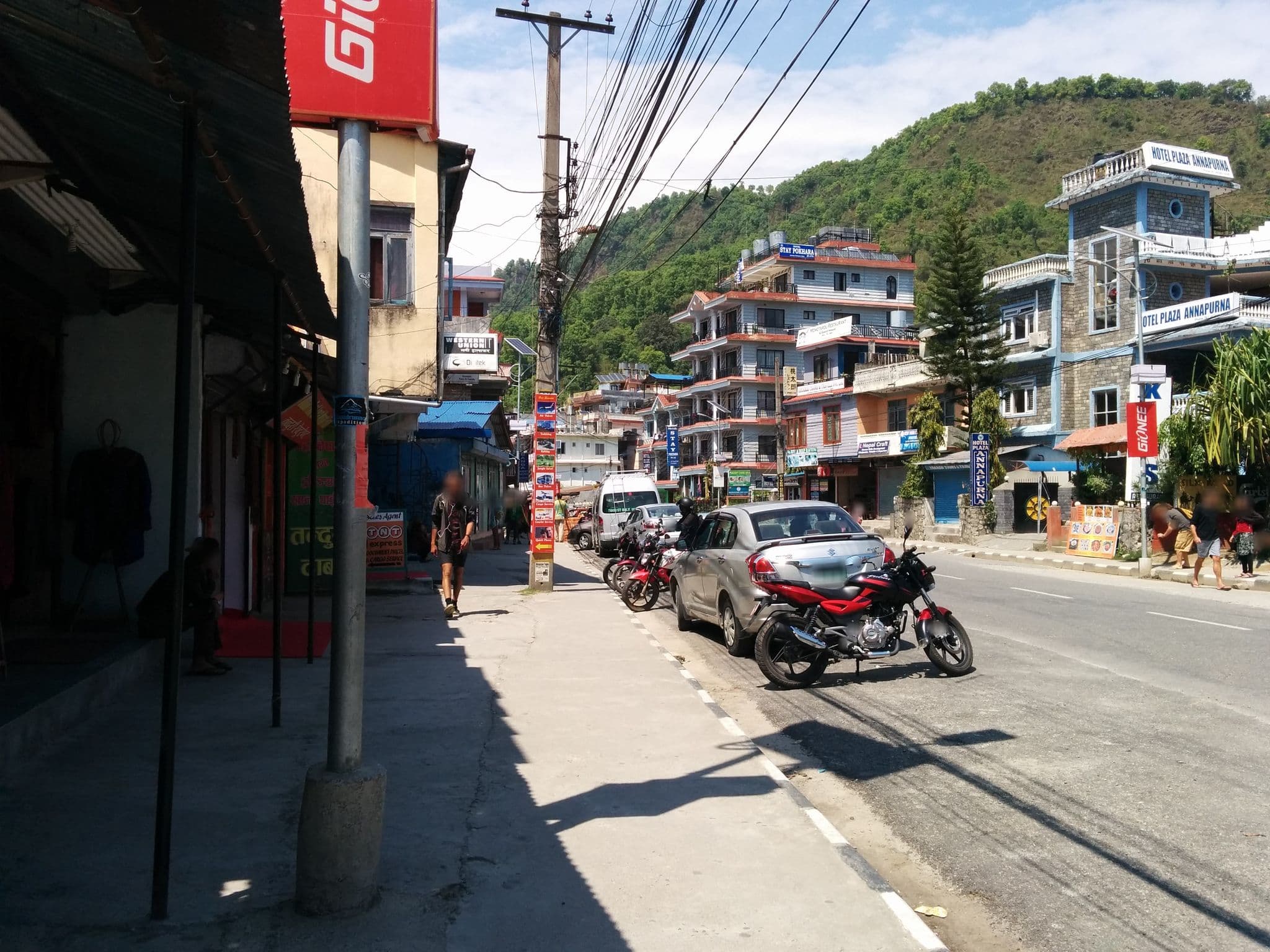 Street view near Plaza Annapurna Hotel, Pokhara — © sashazykov (CC BY-SA · Mapillary)