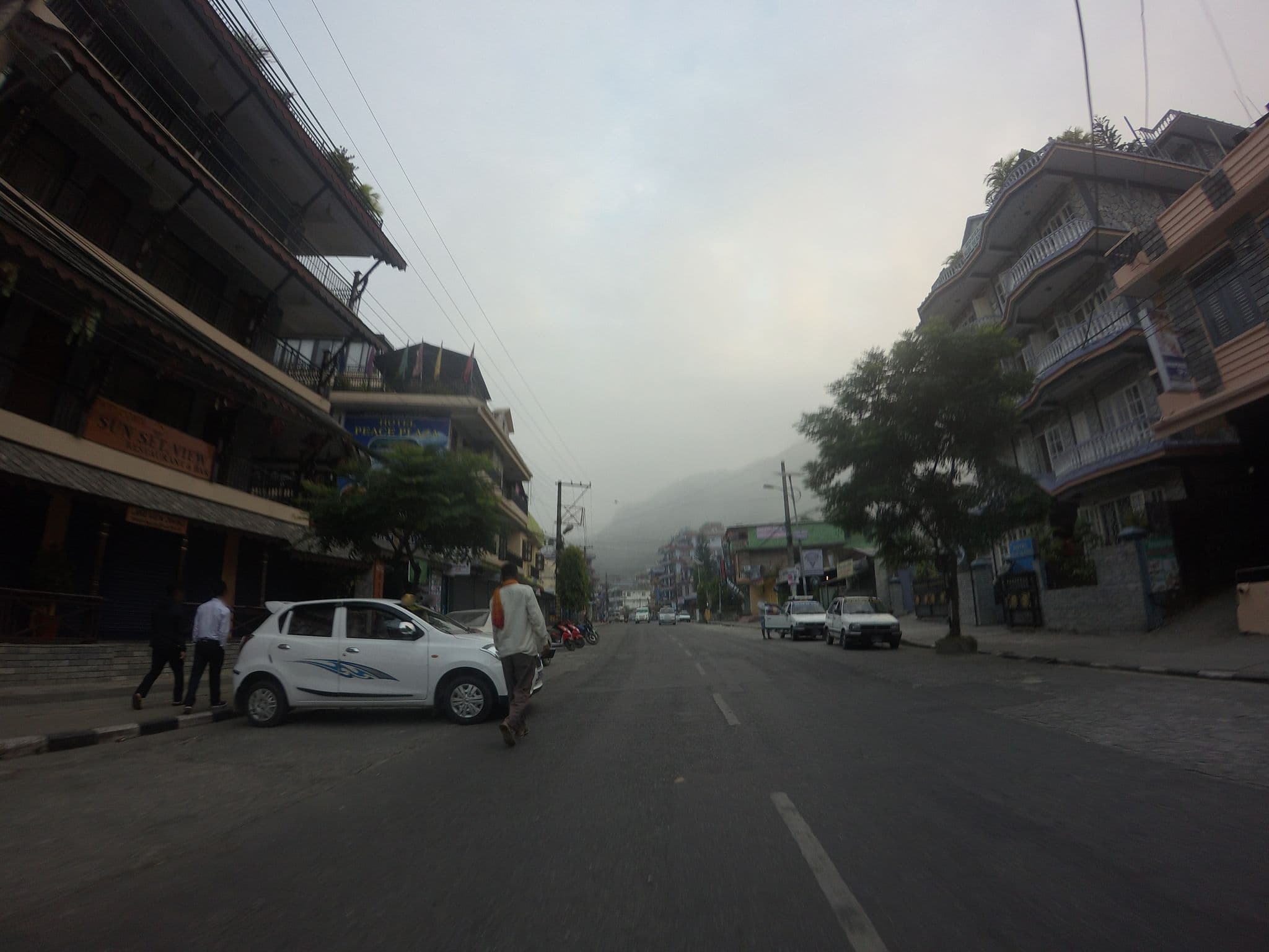 Street view near Peace Plaza Hotel, Pokhara — © nirabpudasaini (CC BY-SA · Mapillary)