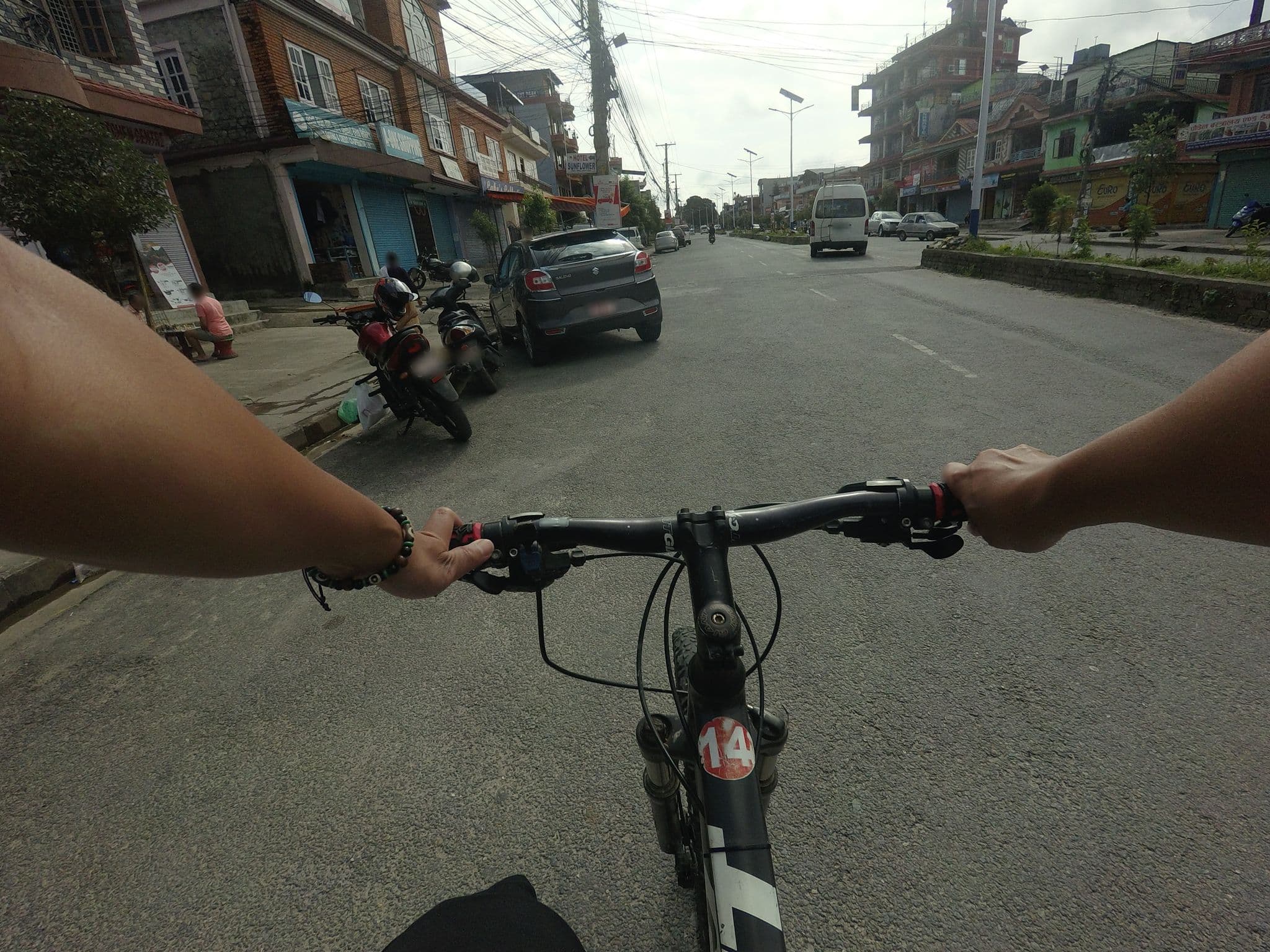 Street view near Buddha Hotel, Pokhara