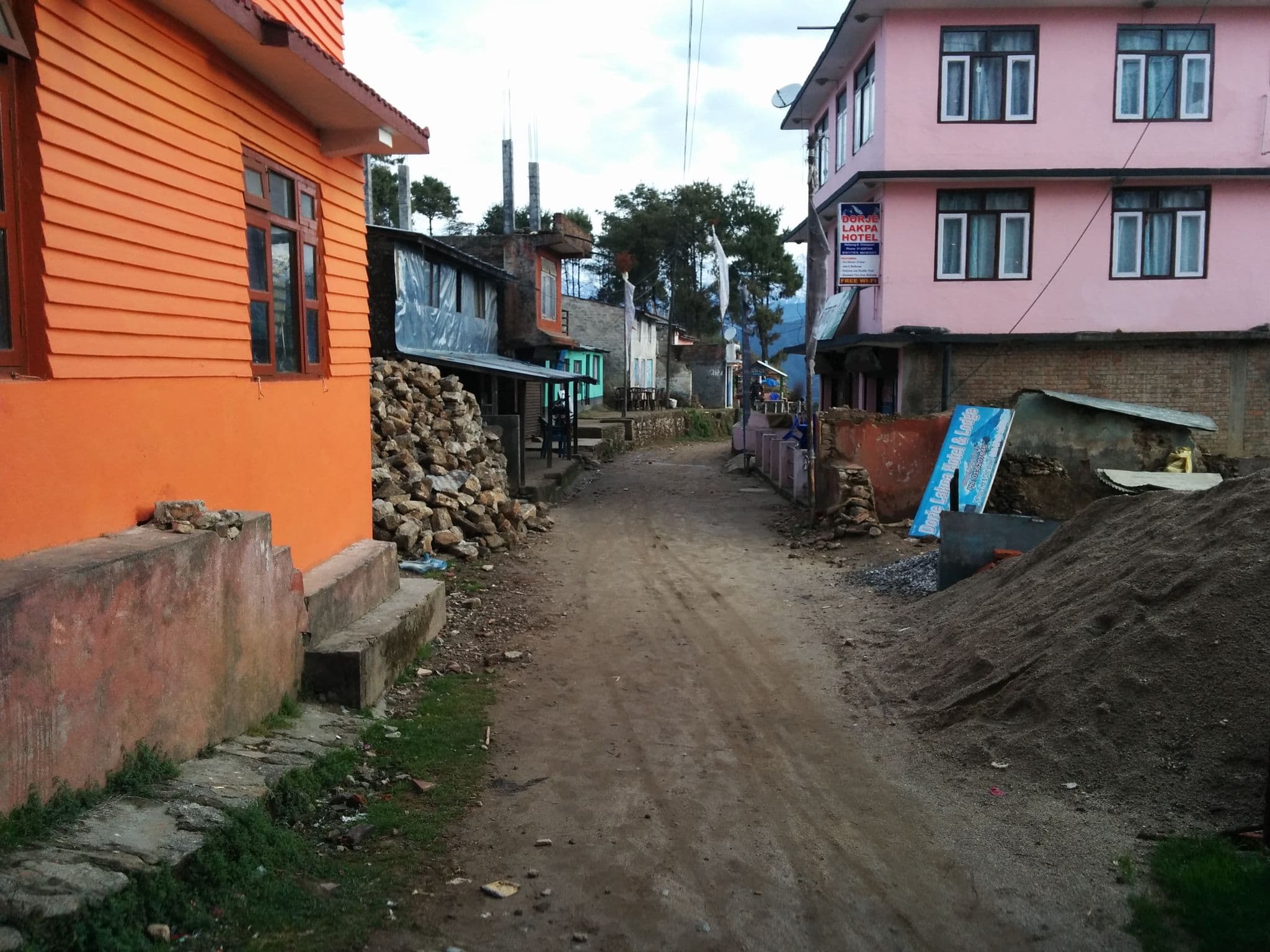 Street view near Hotel Annapurna Mountain View, Chapali̇̄ Bhaḍrakāli̇̄
