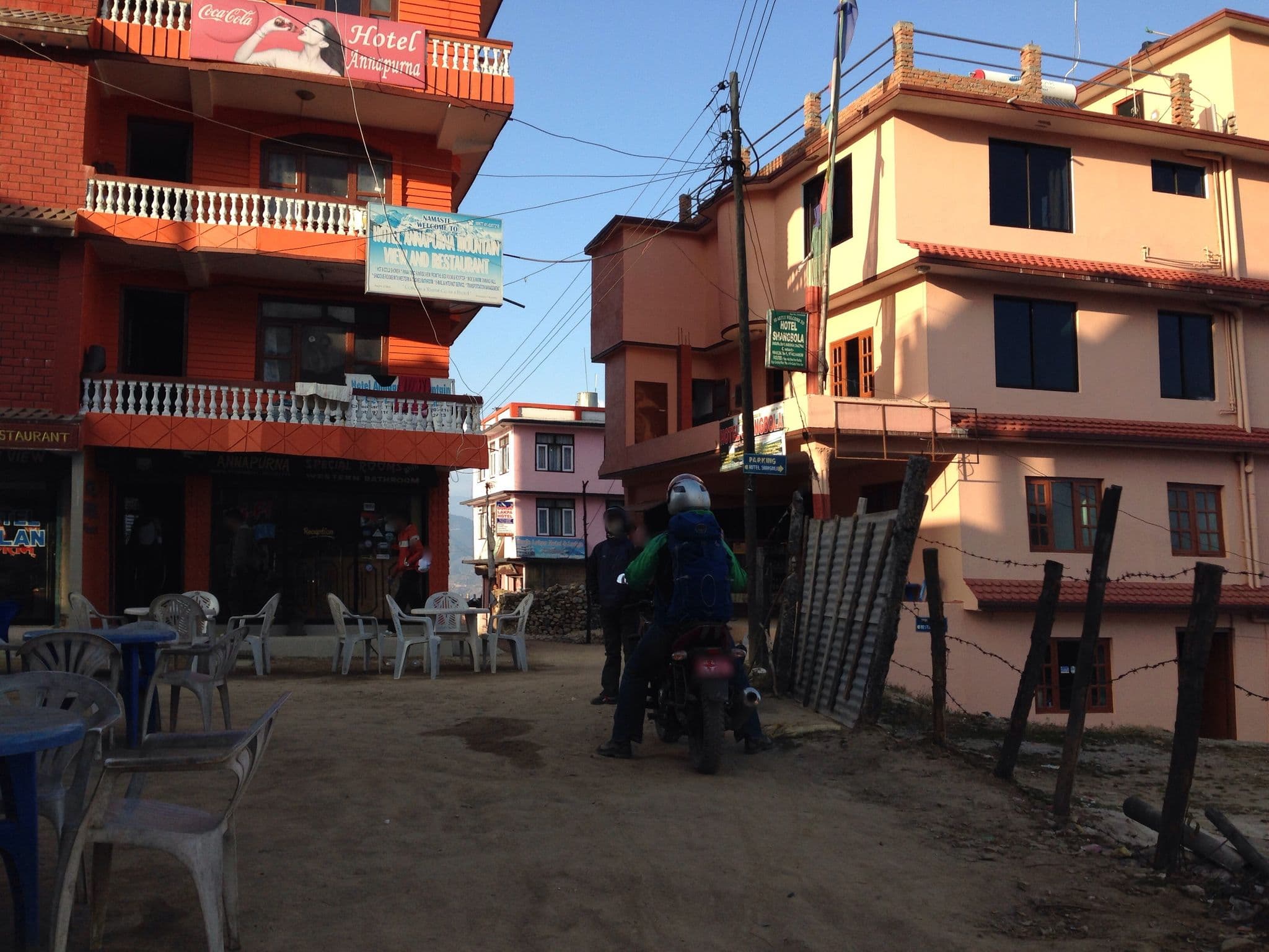 Street view near Hotel B.B.C., Chapali̇̄ Bhaḍrakāli̇̄