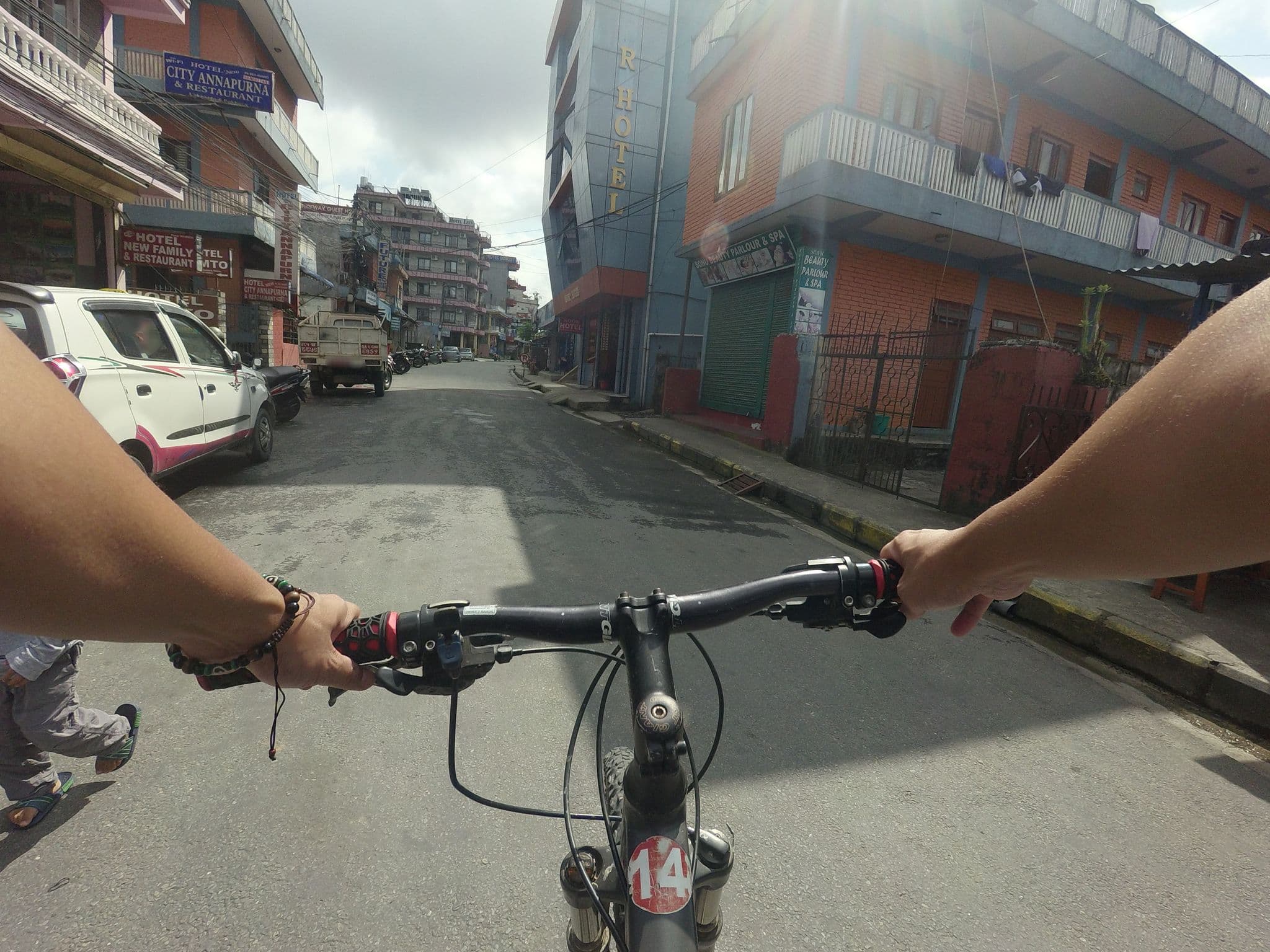 Street view near Hotel New Family & Restaurant, Pokhara