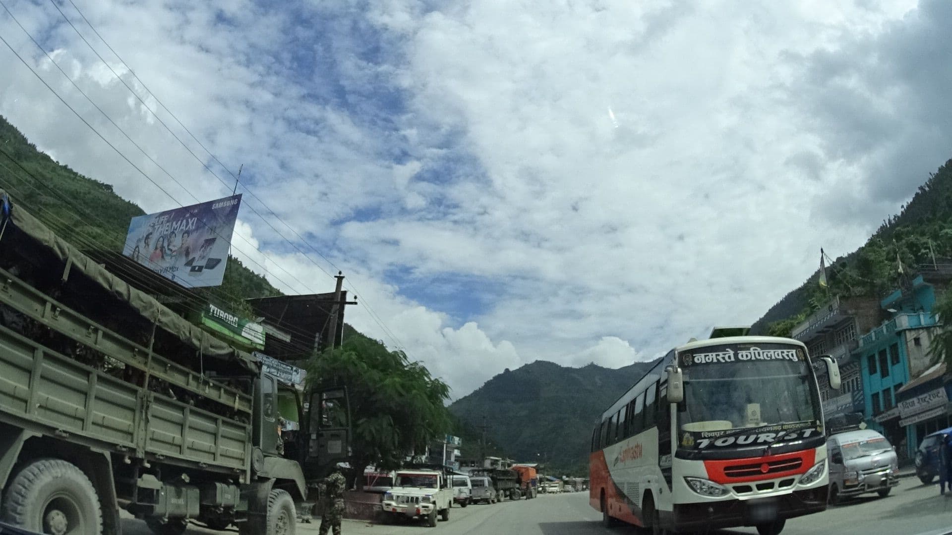 Street view near Madani Hotel, Bharatpur