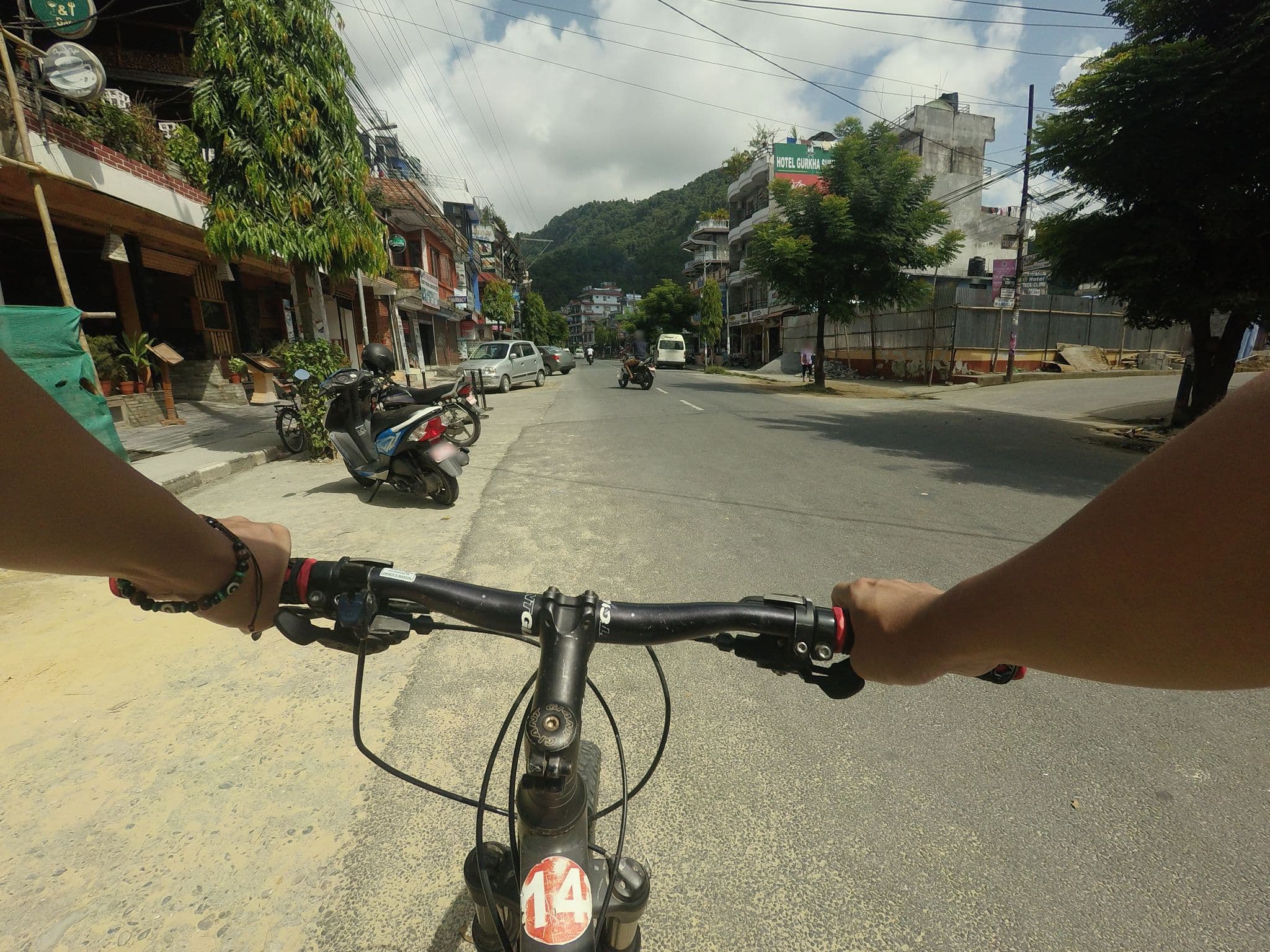 Street view near Hotel People's Plaza, Pokhara