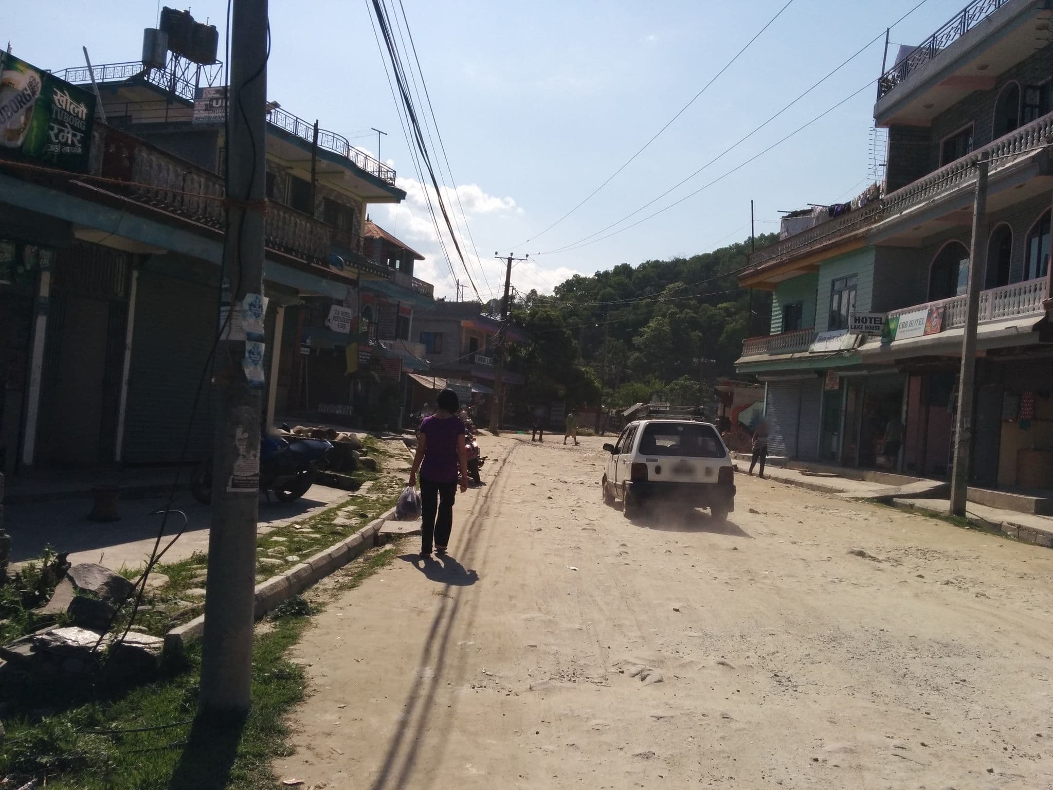 Street view near Hotel Lake Unique Inn, Pokhara