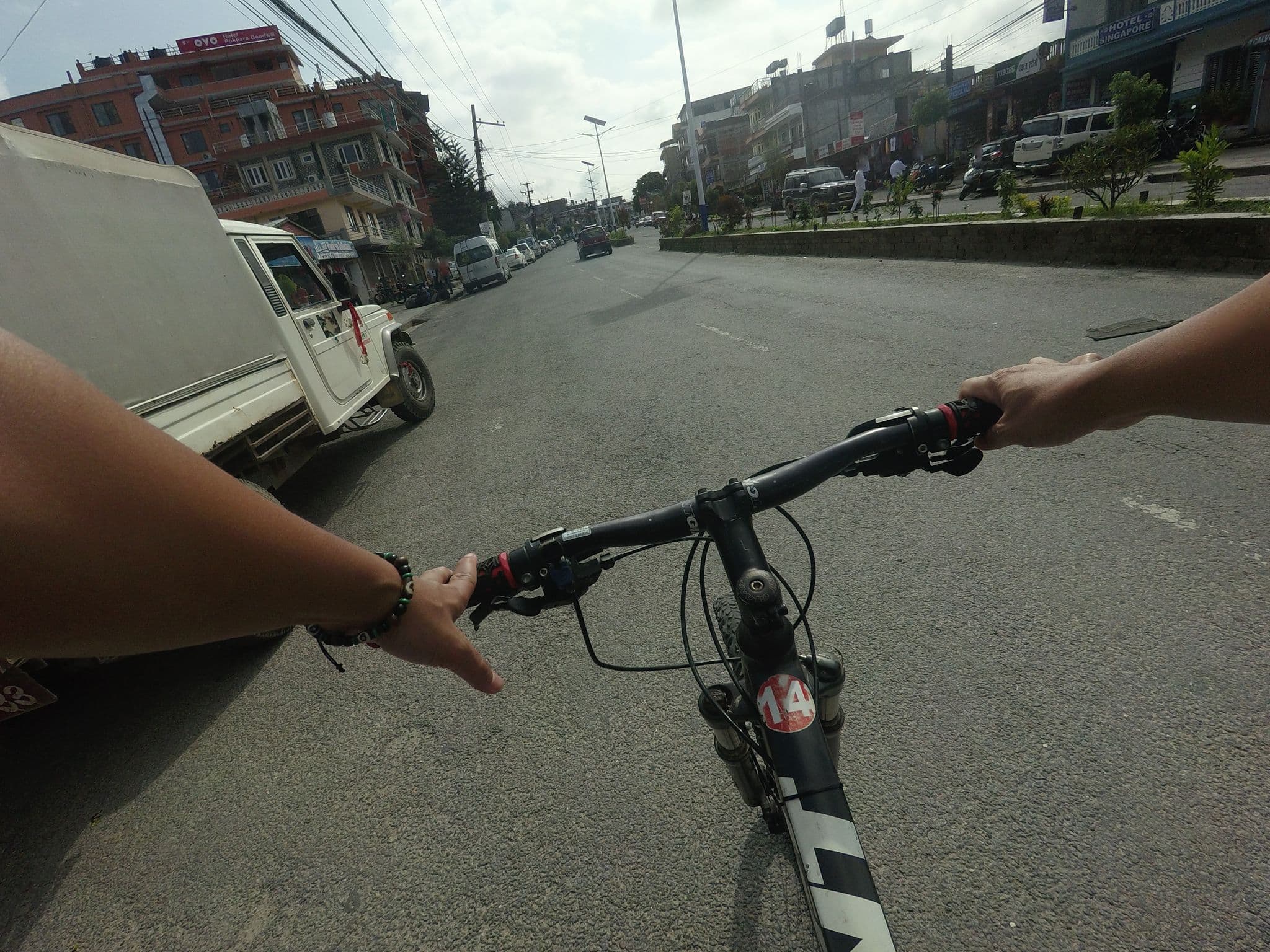 Street view near The New Winds Hotel, Pokhara