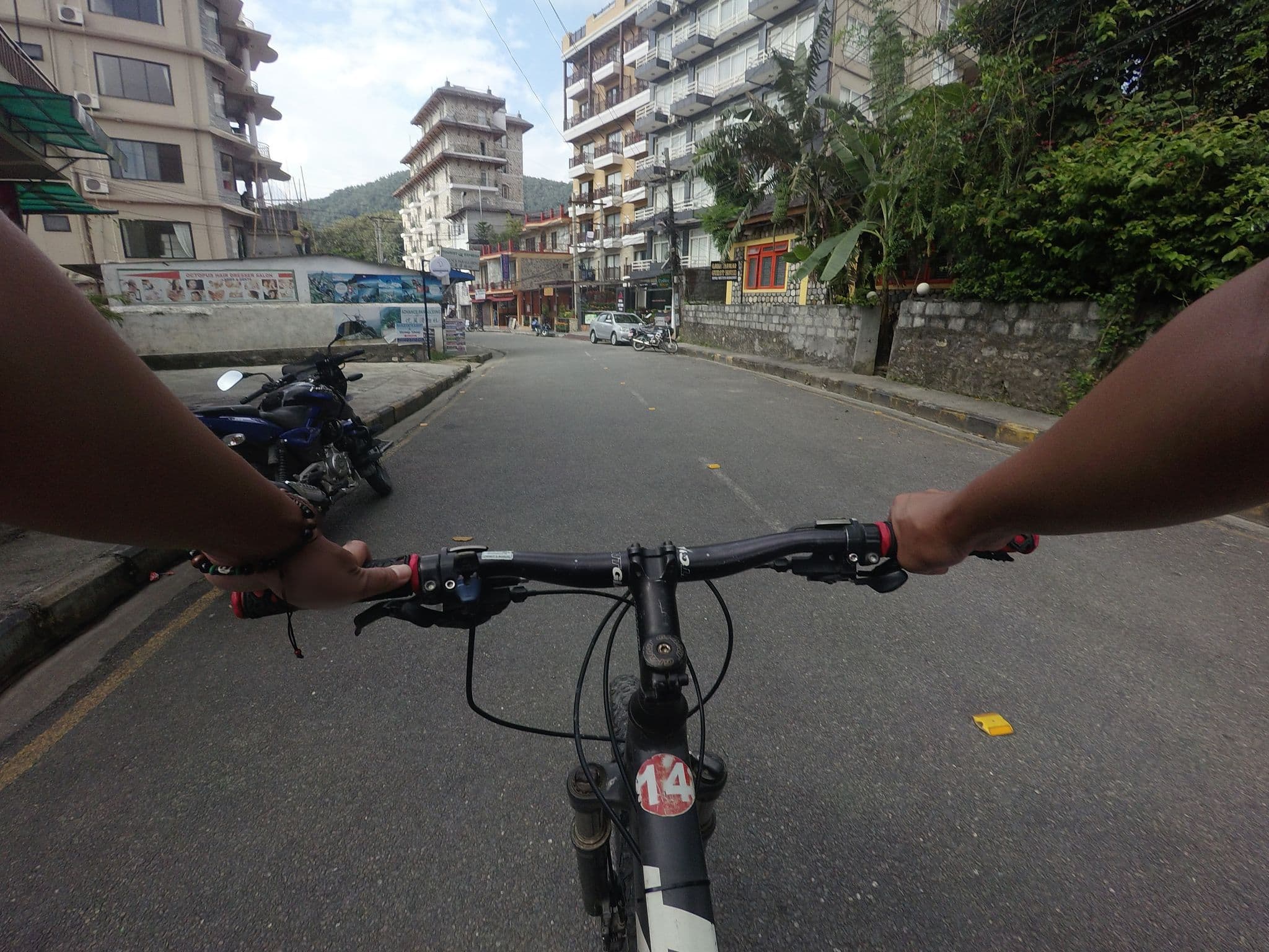 Street view near New Tourist Guest House, Pokhara
