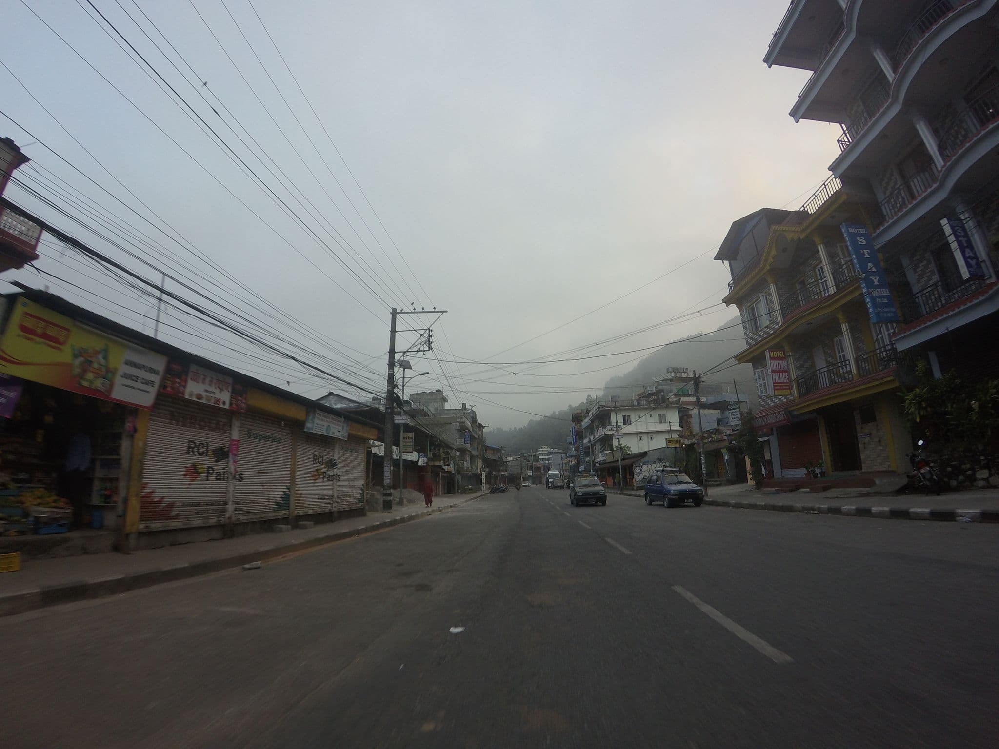 Street view near Hotel Blue Lake, Pokhara