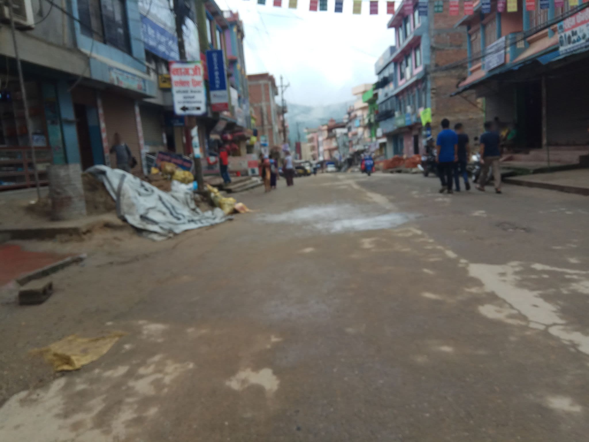 Street view near Ganga Jamuna Hotel Ed Lodge, Ki̇̄rtipur — © nirabpudasaini (CC BY-SA · Mapillary)